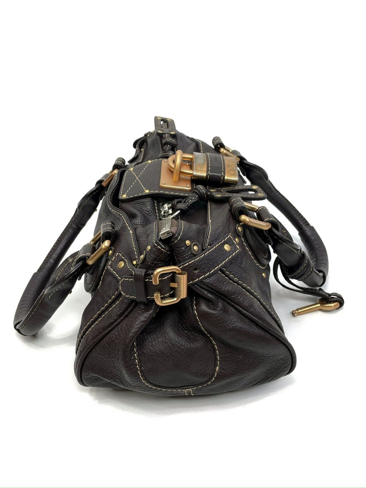 Chloe Chloé Paddington Medium Satchel Bag – Dark Brown Chocolate Size ONE SIZE - 4 Thumbnail