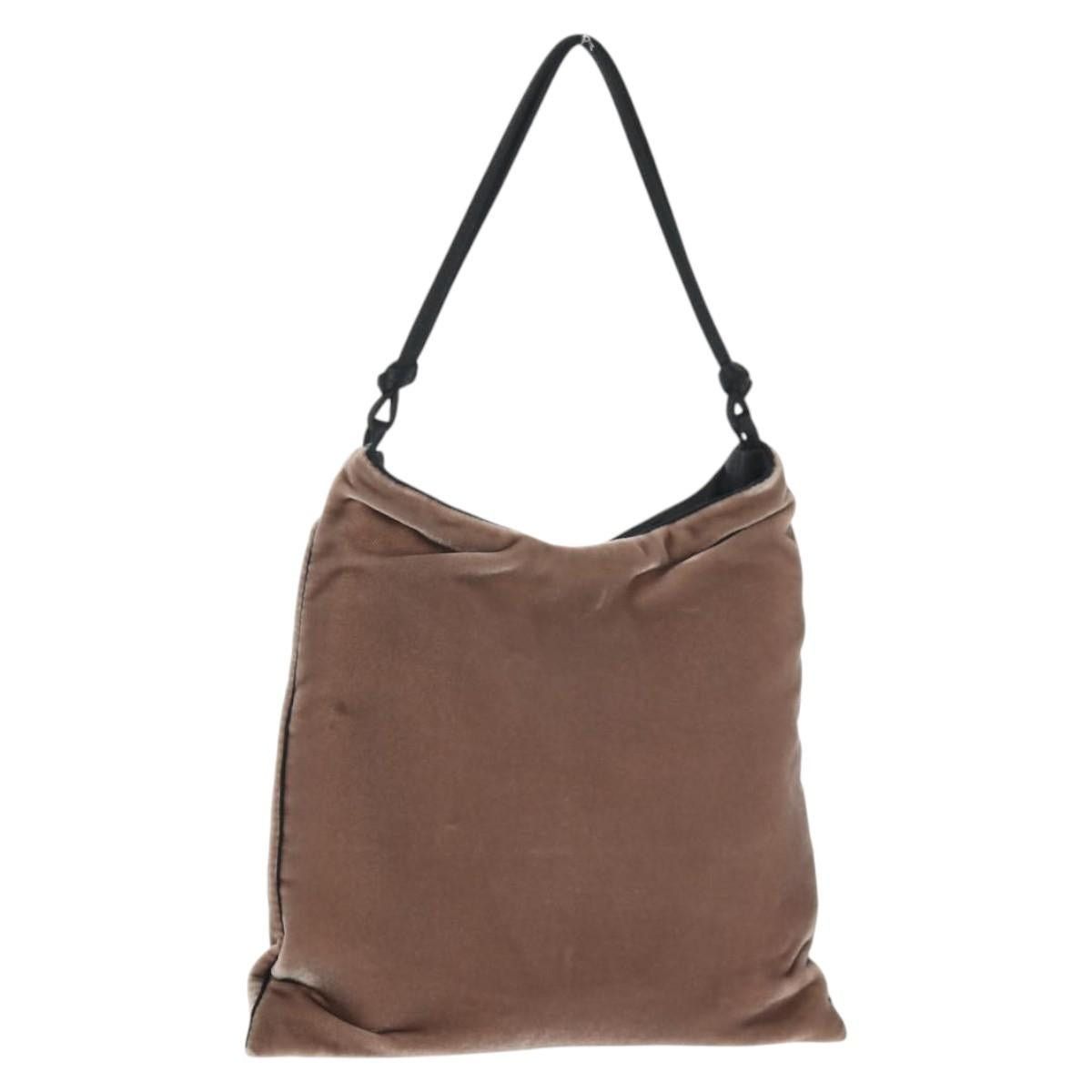 Prada PRADA Hand Bag Velor Gray Size ONE SIZE - 1 Thumbnail