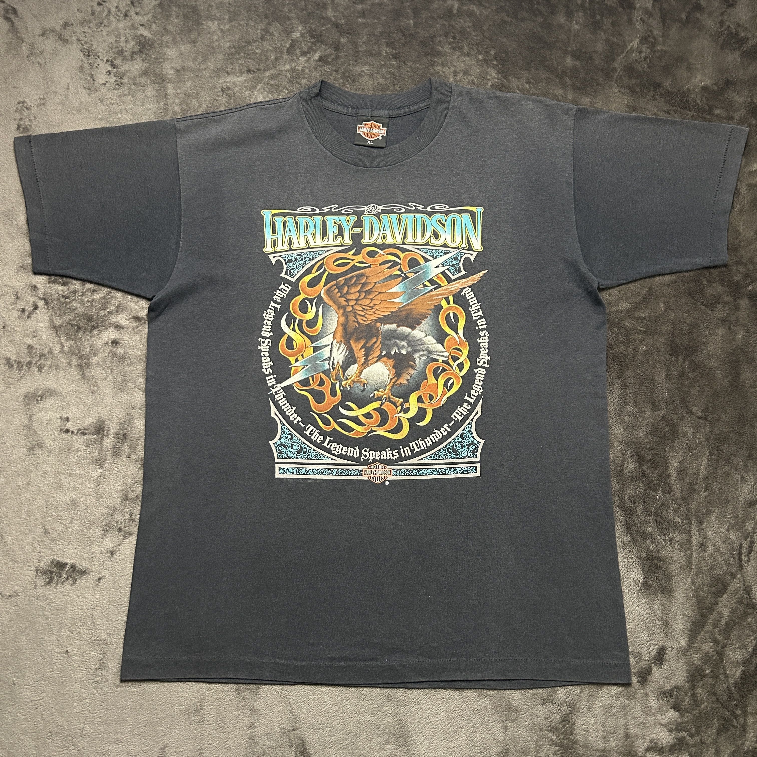 Harley Davidson Harley Davidson The Legend Speaks In Thunder 1991 T-shirt Size US XL / EU 56 / 4 - 1 Thumbnail