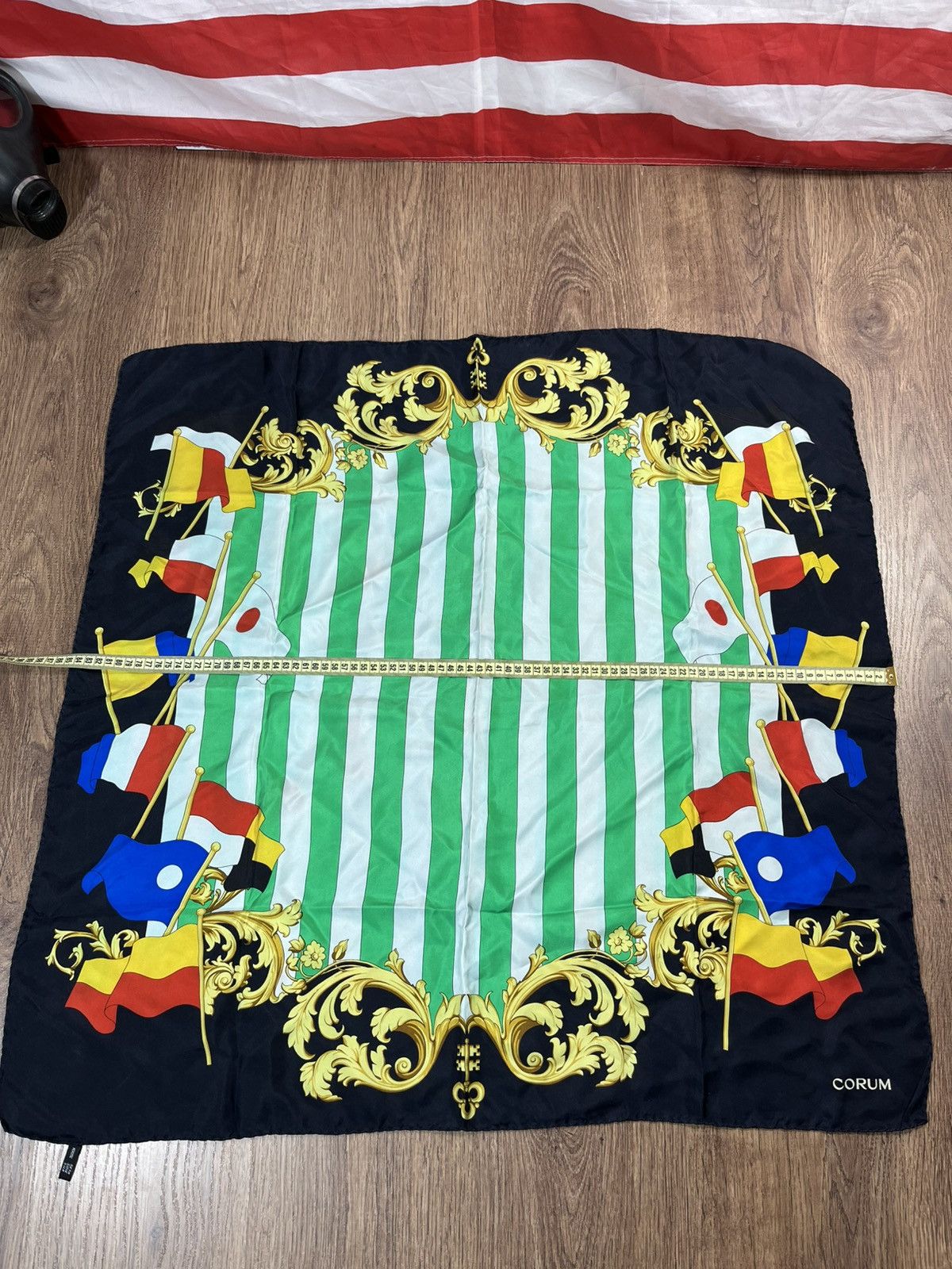 Vintage ⌚️Corum Vintage Silk Scarf⌚️ Size ONE SIZE - 10 Thumbnail