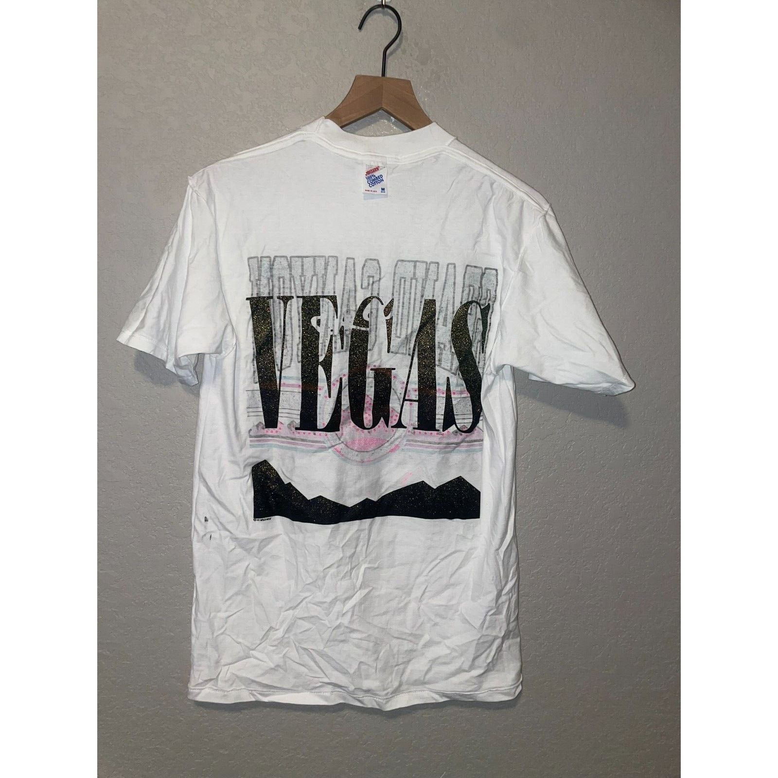 Jerzees VTG Test Print Lake Tahoe Grand Canyon Las Vegas White Tee Size US M / EU 48-50 / 2 - 9 Thumbnail