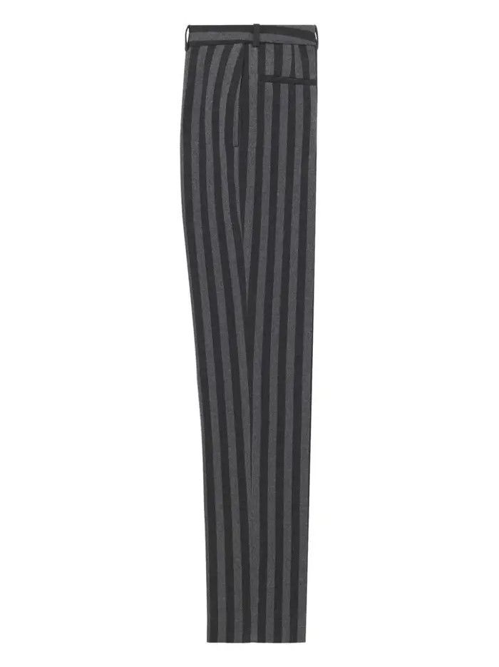 Saint Laurent Paris o1bcso1str0924 High Waisted Pants in Nior/Grey Size US 28 / EU 44 - 2 Thumbnail