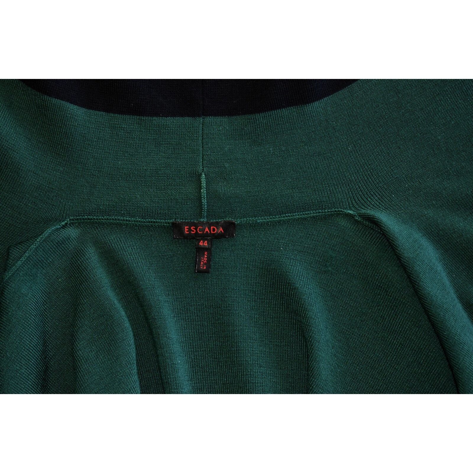 Escada ESCADA Green Wool Knit Open Front Short Sleeve Jacket Sz 44 Size XL / US 12-14 / IT 48-50 - 7 Thumbnail