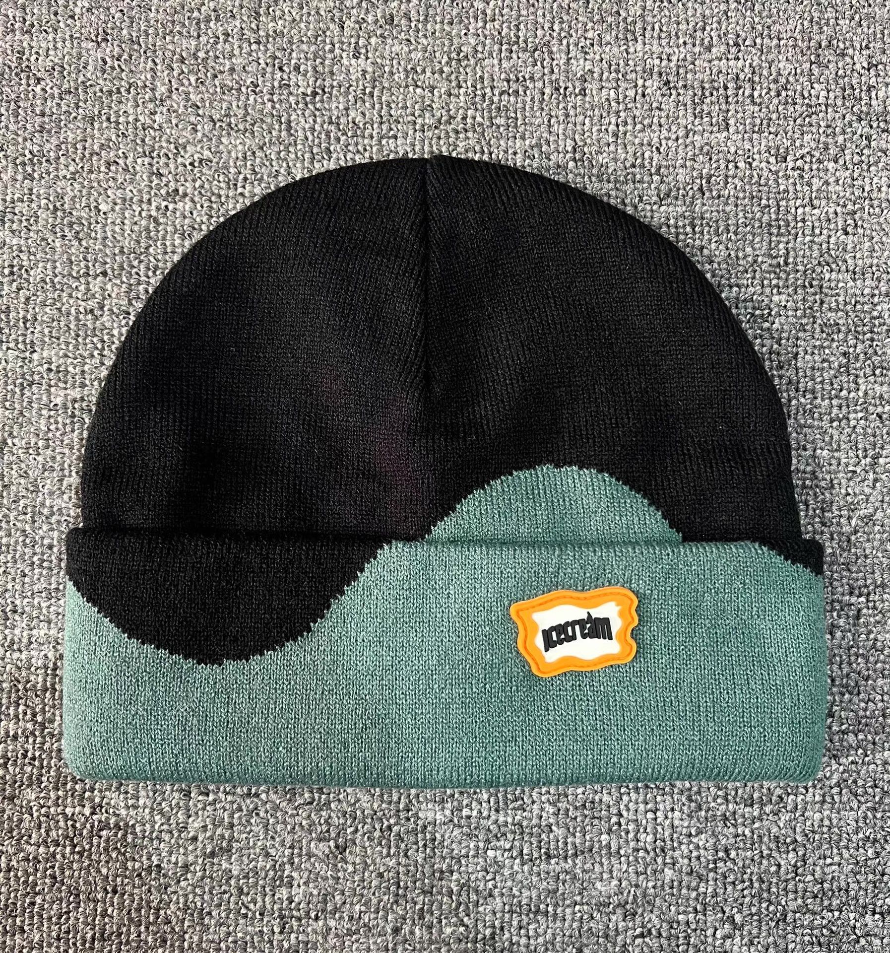 Billionaire Boys Club BBC ICECREAM Contrast Color Rubber Patch Knitted Beanie Q7 Size ONE SIZE - 1 Thumbnail