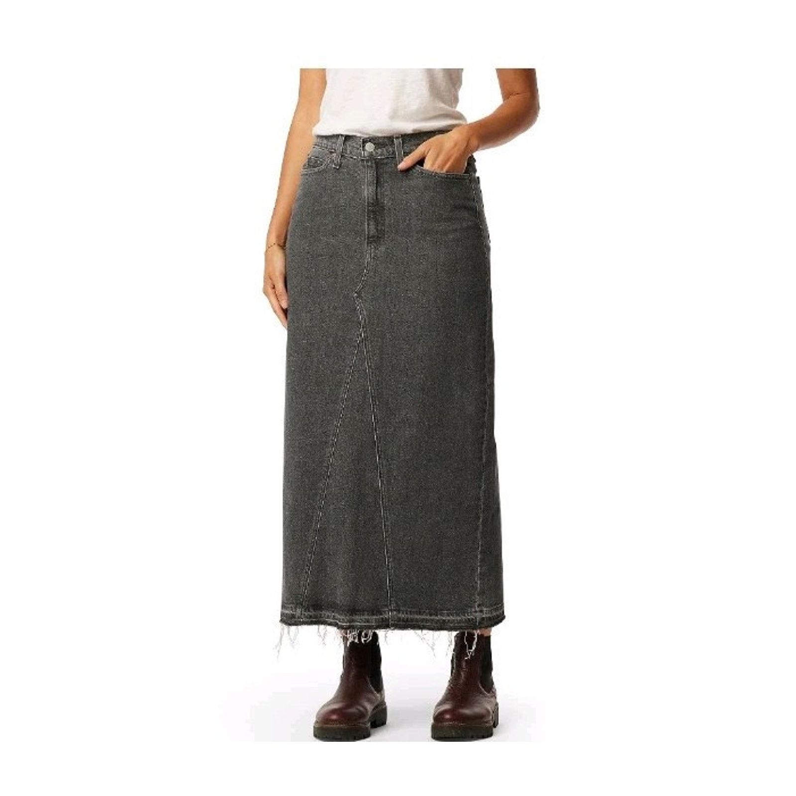 Levi's Levi Strauss Signature Mid Rise Black Maxi Skirt Size 2 W26 Size 26" / US 2 / IT 38 - 1 Thumbnail