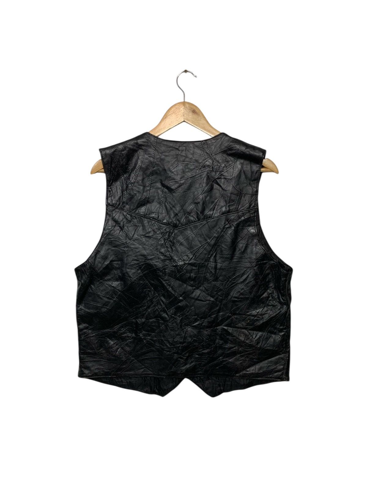 Leather × Vintage Vintage Leather Vests Jacket Size US L / EU 52-54 / 3 - 3 Thumbnail