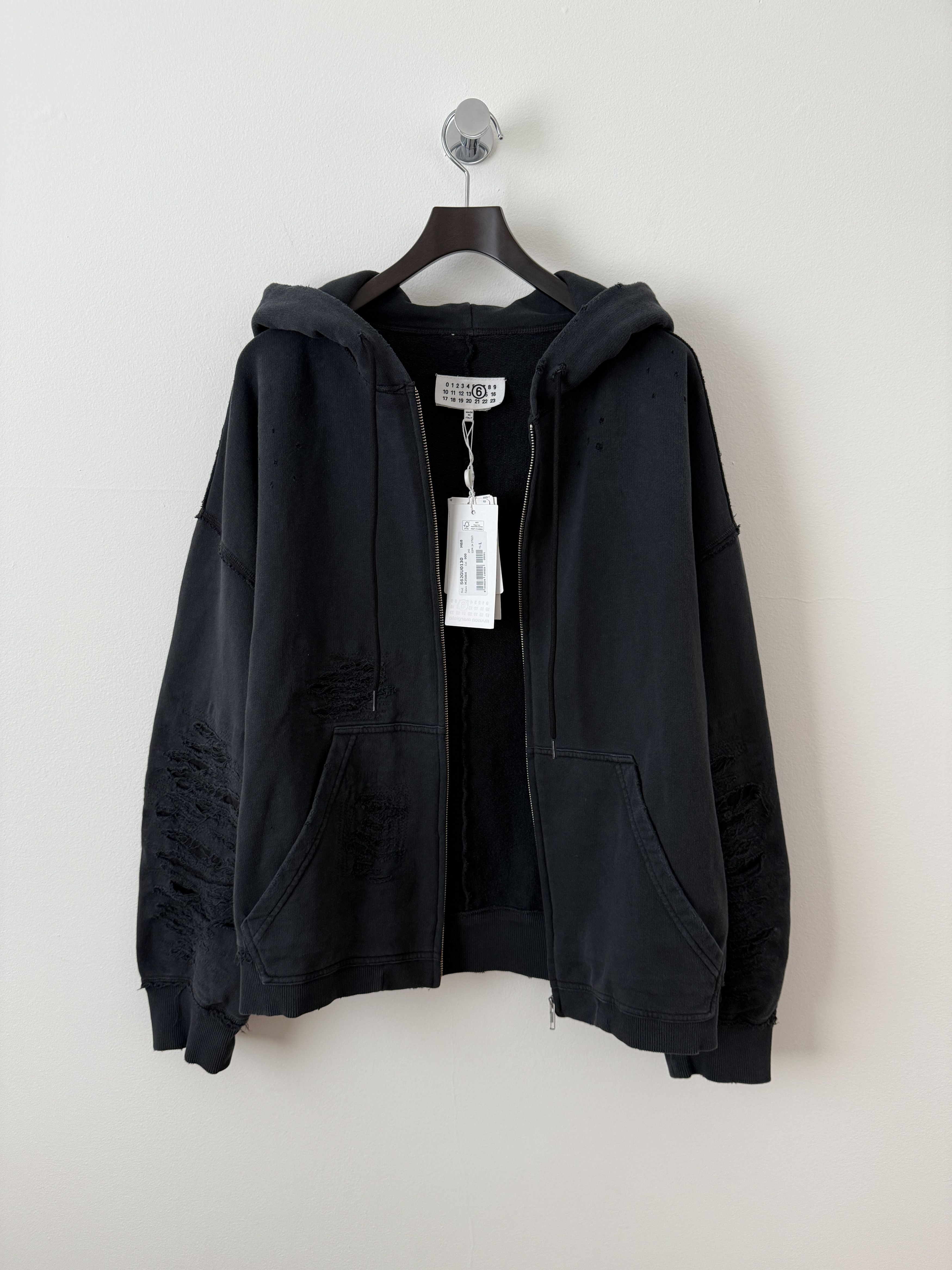 MM6 Distressed Hoodie Size US M / EU 48-50 / 2 - 2 Thumbnail