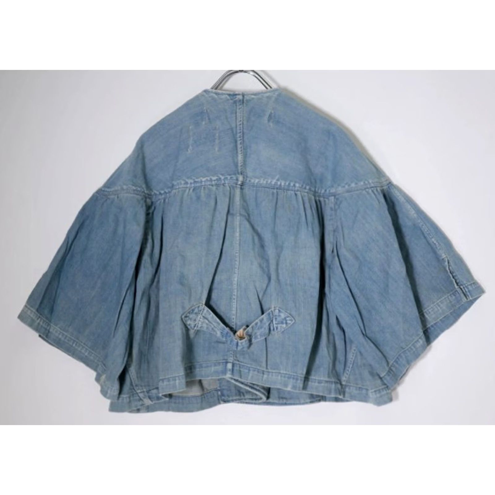 Kapital KAPITAL Jacket Women Parka Denim Short Distressed KIRO HIRATA Size 0 Blue 100% authentic USED Size 25" / US 0 / IT 36 - 4 Thumbnail