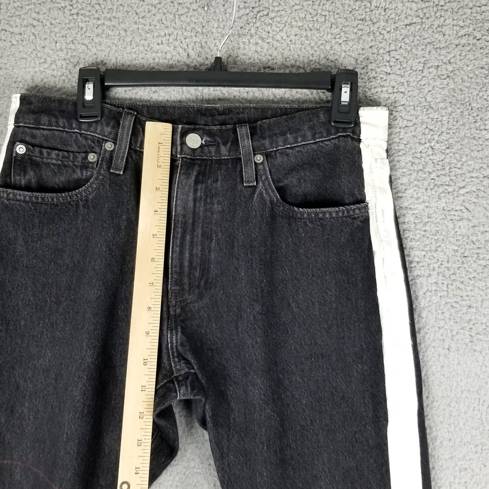 Levi's LEVI'S 512 Jeans 32X26 Slim Distressed Premium Big E Skull Snake Art 5-Pocket Leather Belt Loops Black Denim Unisex Adults Jeans Size US 32 / EU 48 - 5 Thumbnail