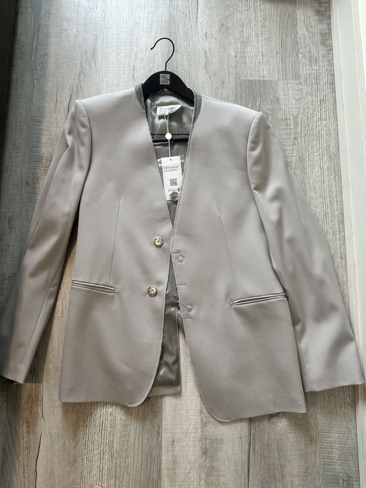 Maison Margiela Wool blend collarless sport jacket Size 50R - 5 Thumbnail