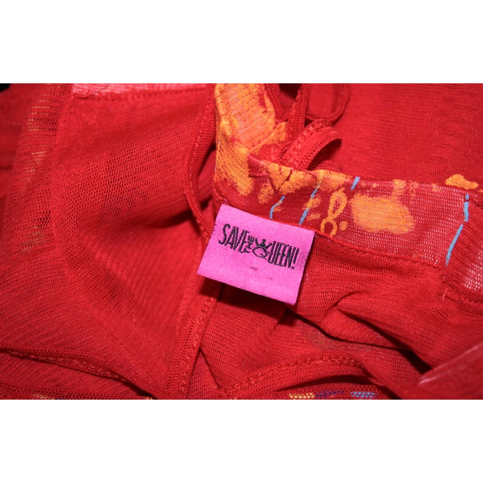 Vintage Save the Queen Dress Womens Red L Dress Knee Length XS? Wait. Size L / US 10 / IT 46 - 6 Thumbnail