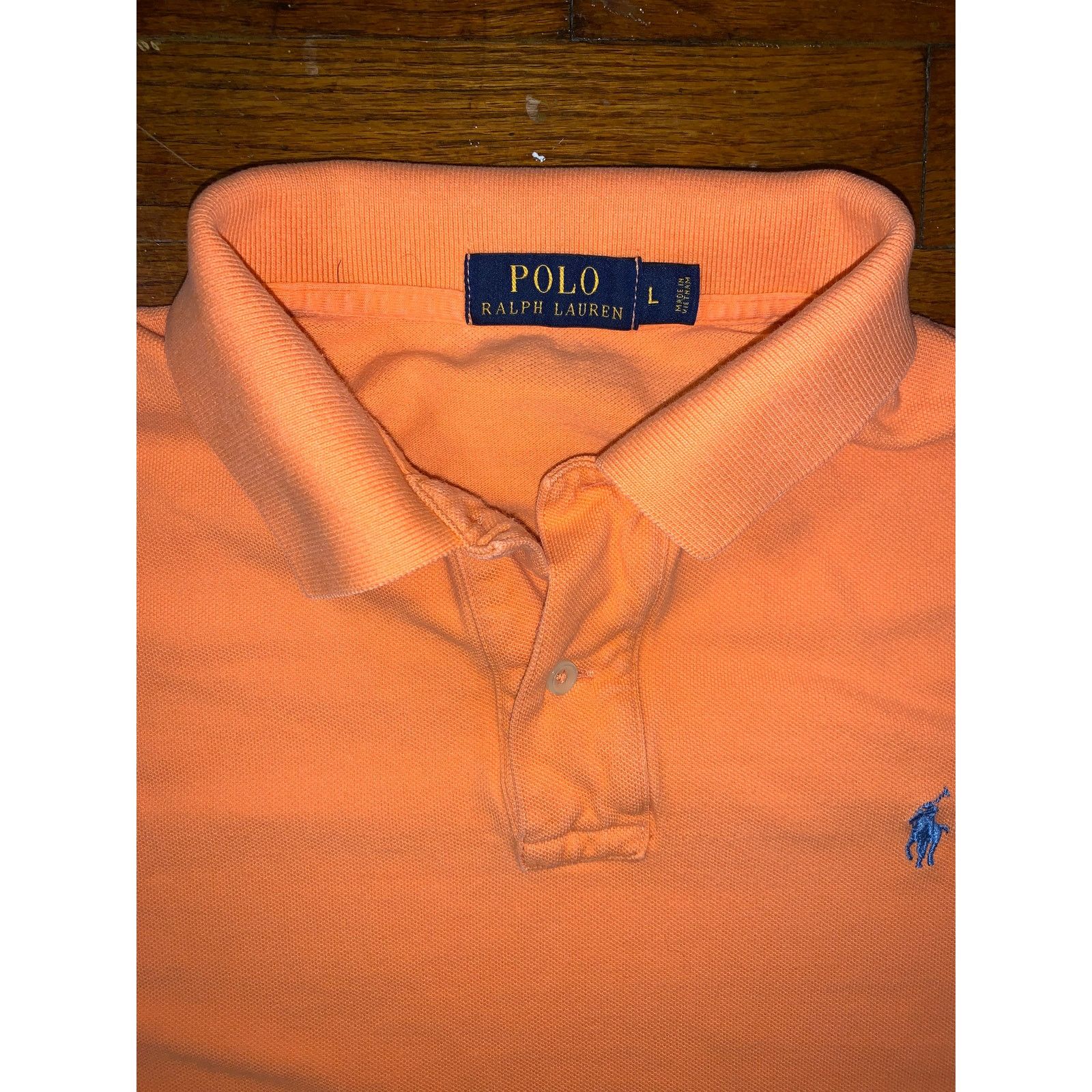 Polo Ralph Lauren Polo Ralph Lauren Men's L Orange Mesh Polo Shirt ShortSleeve Size US L / EU 52-54 / 3 - 2 Thumbnail