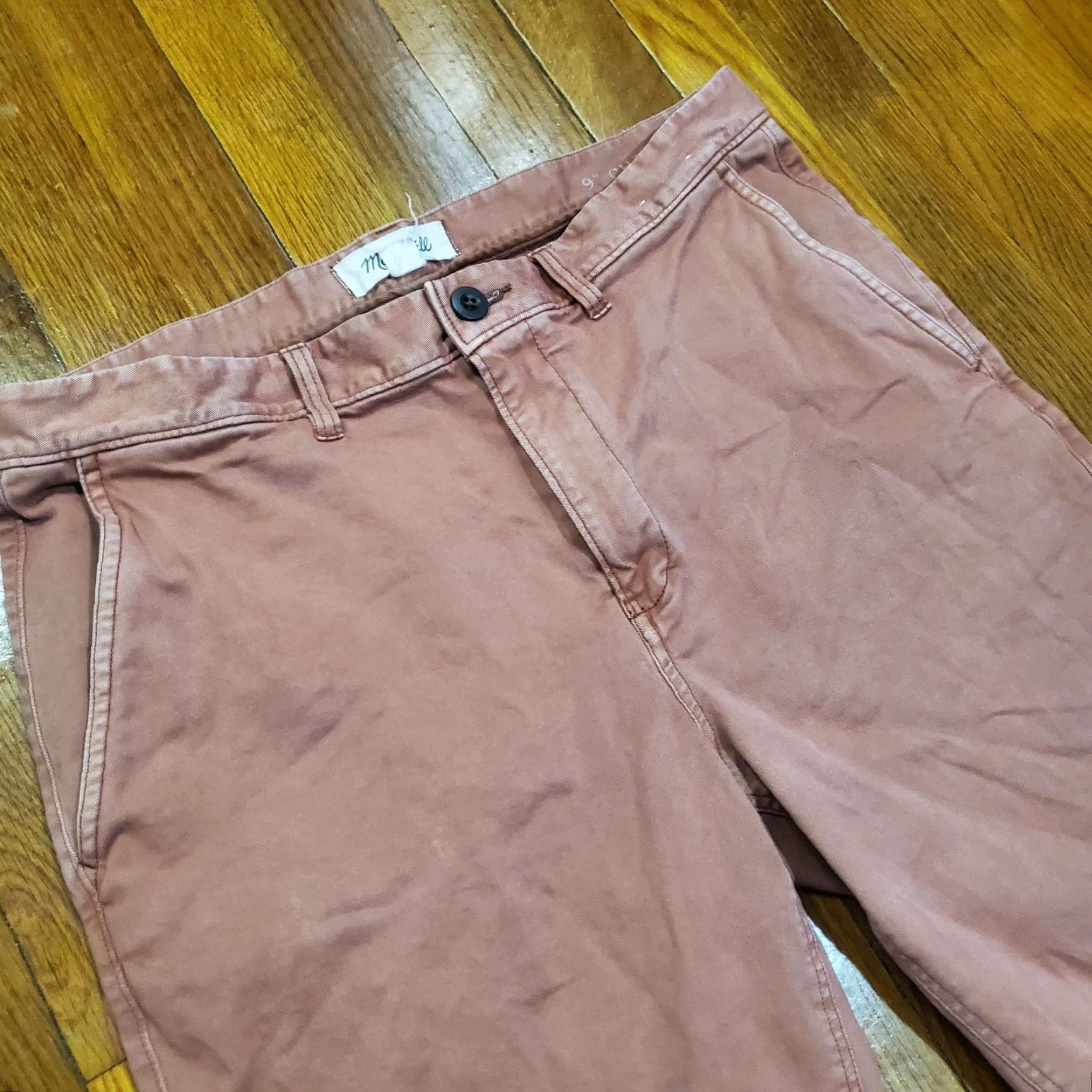 Madewell Madewell Shorts Mens 32 Pink 9 Inch Chino Flat Front Casual Classic Style SU19 Size US 32 / EU 48 - 4 Thumbnail
