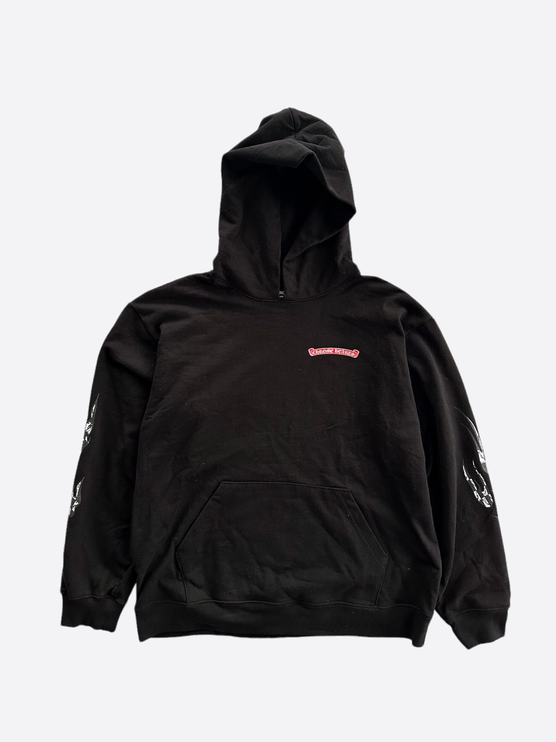image of Chrome Hearts Black Matty Boy Stay Fast Hoodie, Men's (Size 2XL)