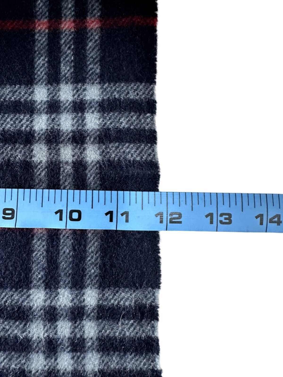 Burberry Burberrys Check Unisex Scarf Navy Blue 100% Lambswool Size ONE SIZE - 7 Thumbnail