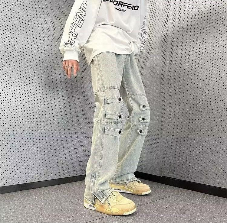 Jean × Vintage y2k cargo straight pants with zipper button pocket Size US 33 - 5 Thumbnail