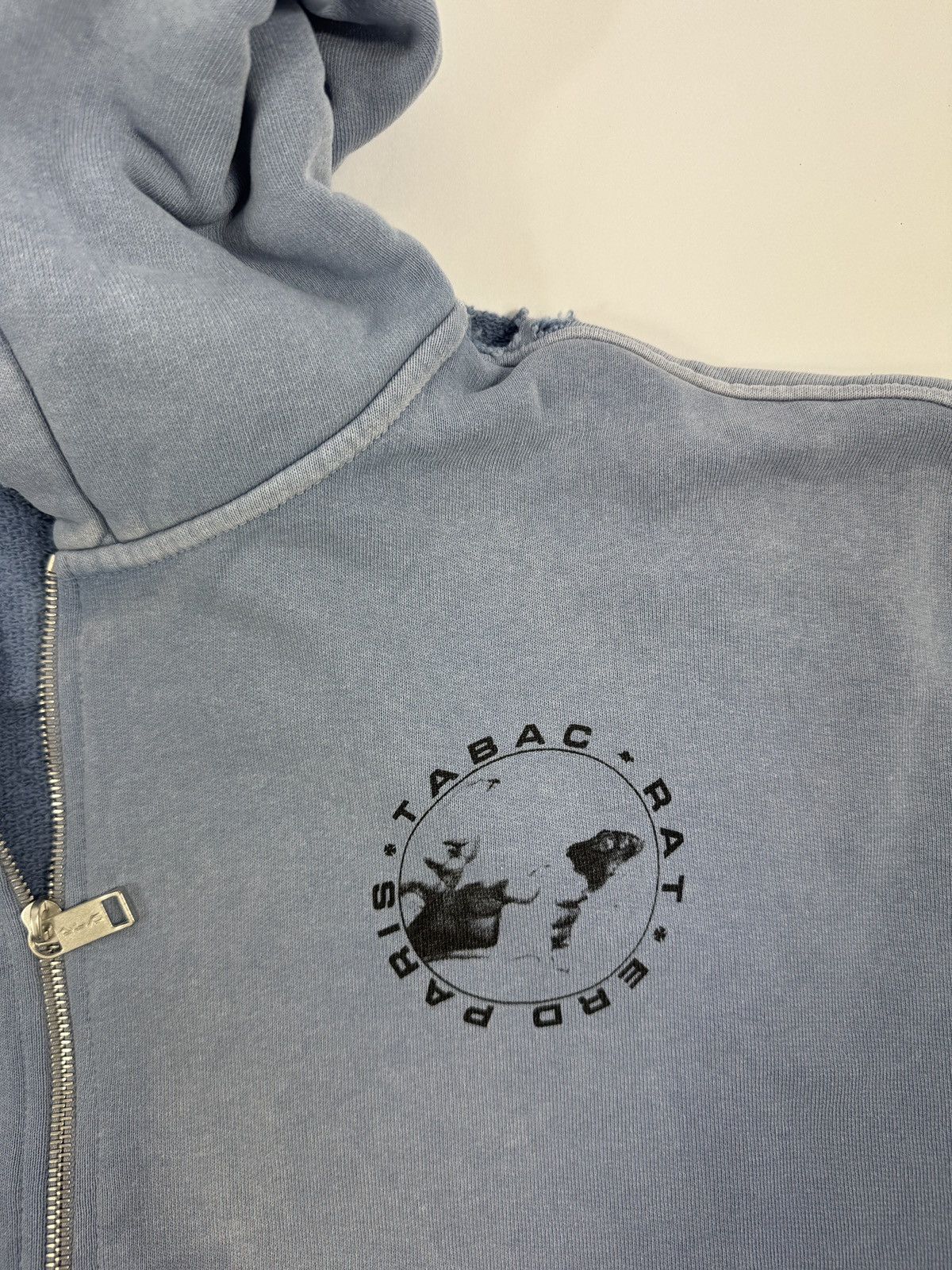 Enfants Riches Deprimes TABAC RAT DISTRESSED ZIP HOODIE Size US XL / EU 56 / 4 - 4 Thumbnail