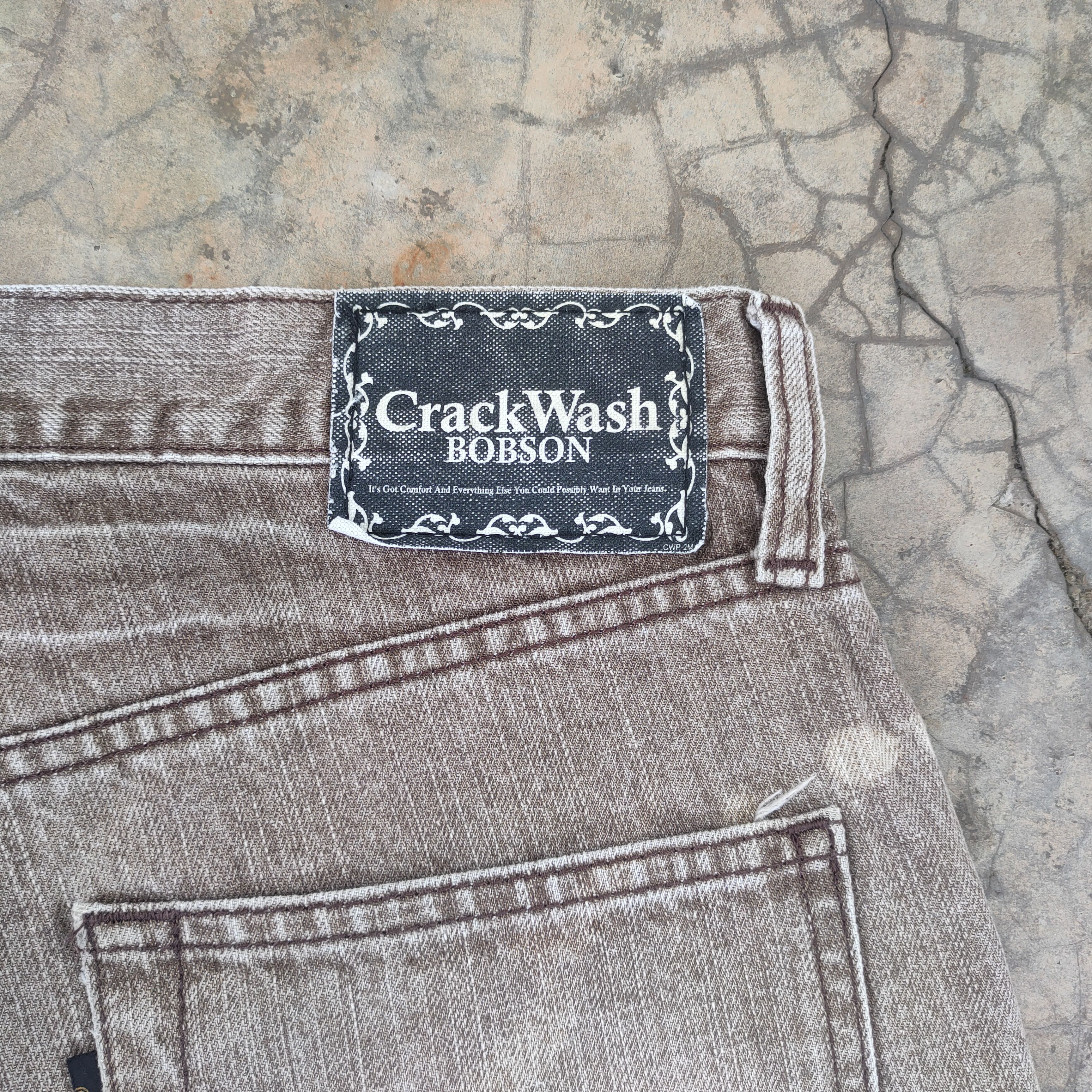 Japanese Brand W32×33 VINTAGE CRARK WASH FADED BROWN DISTRESSED JEAN PANTS Size US 32 / EU 48 - 11 Thumbnail