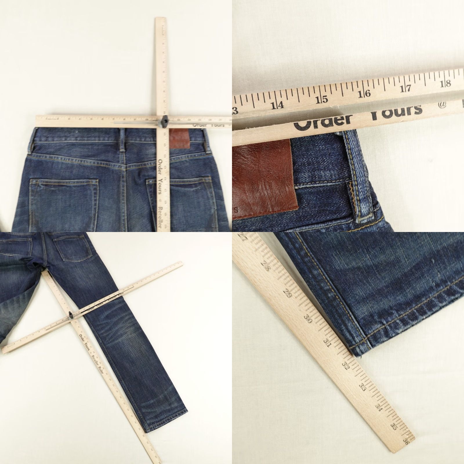 Allsaints AllSaints Jeans Mens 30 Blue Denim Button Fly Straight Leg Size US 31 - 8 Thumbnail