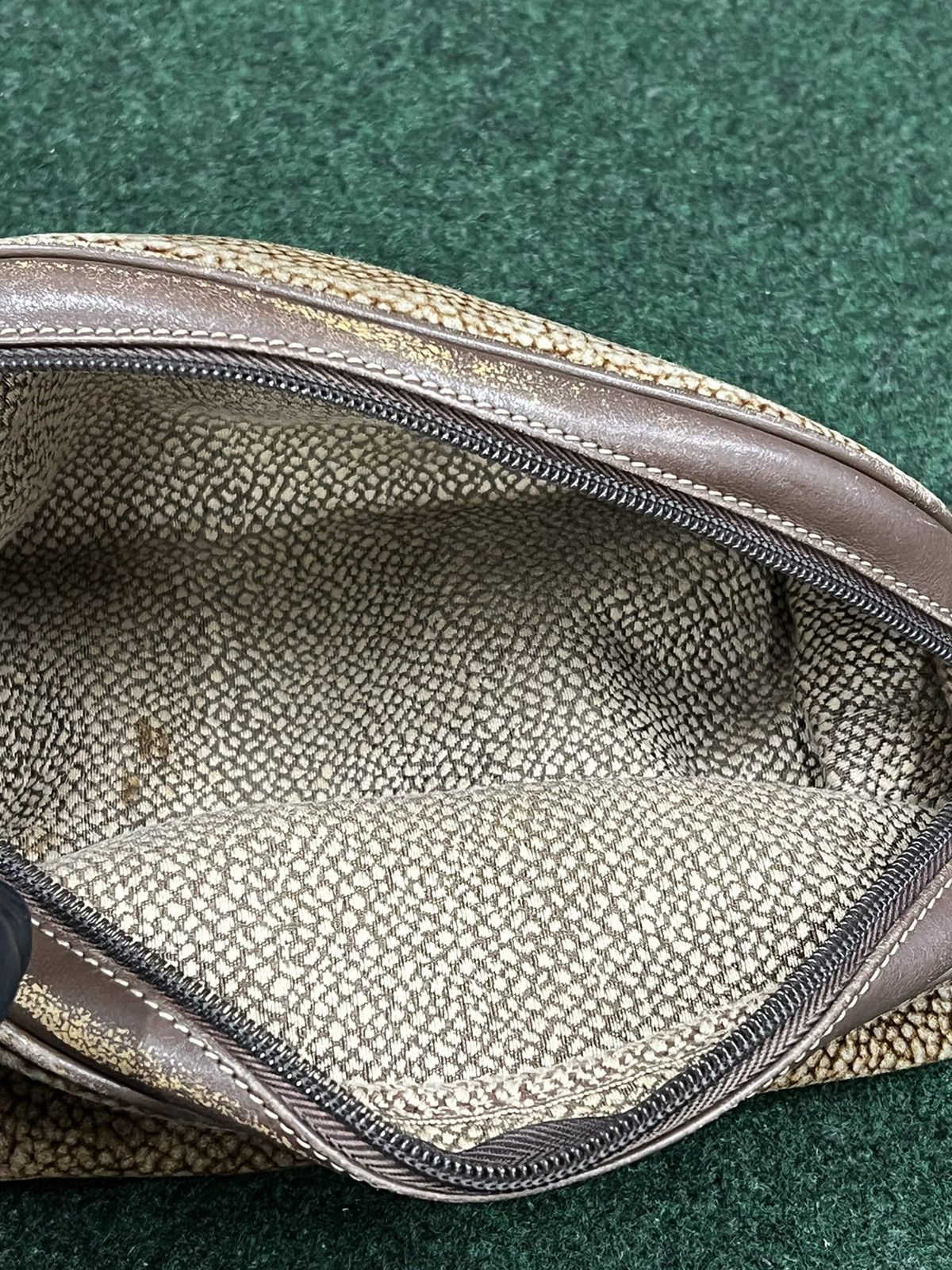 Vintage Borbonese Redwall Quail Pattern Suede Leather Pouch Size ONE SIZE - 5 Thumbnail