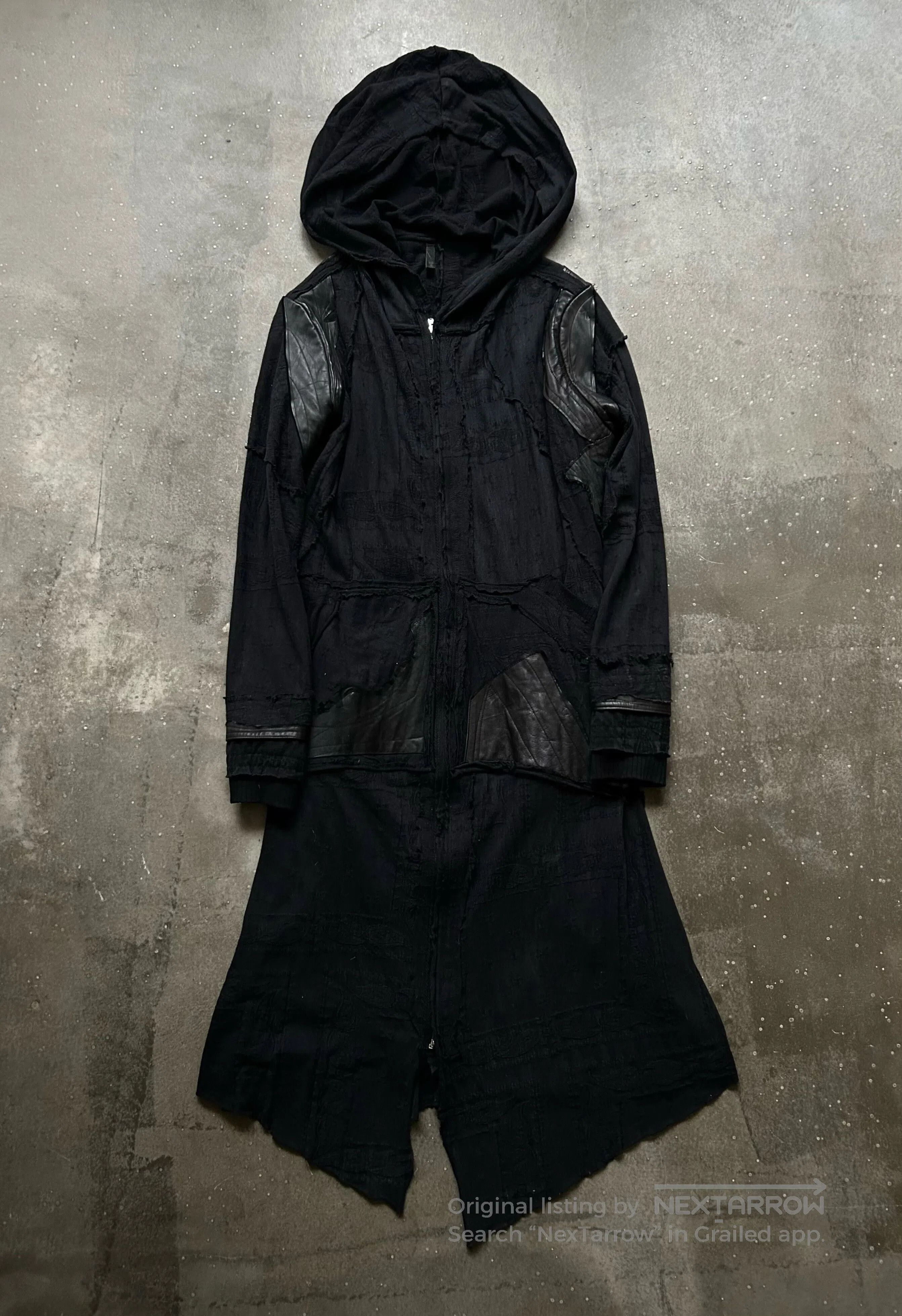 Japanese Brand black patchwork hooded outerwear jacket. Size US L / EU 52-54 / 3 - 1 Thumbnail