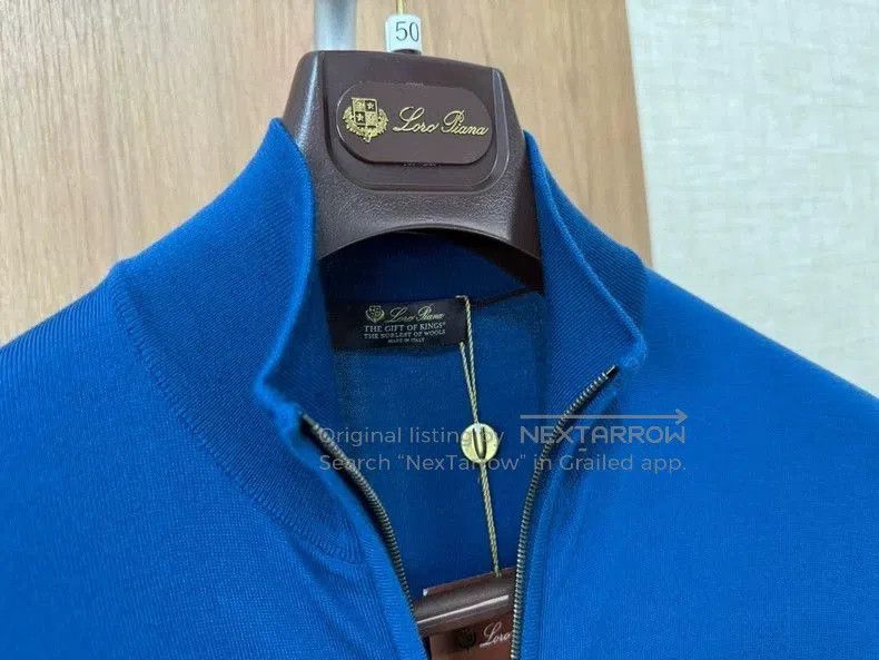 Loro Piana Loro Piana Blue Knit Zip Cardigan. Size US M / EU 48-50 / 2 - 3 Thumbnail