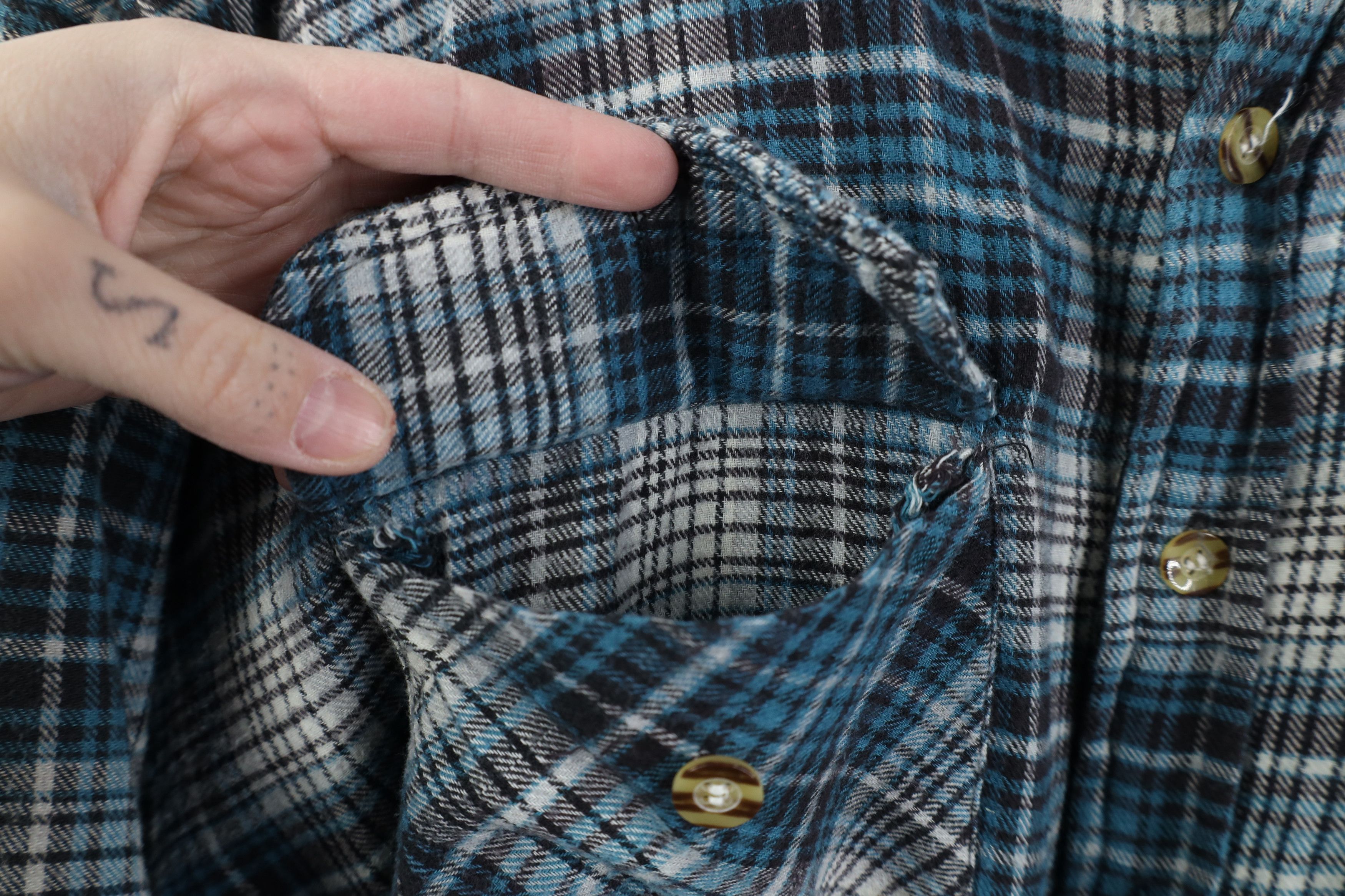 Vintage Vintage 90s Streetwear Flannel Button Shirt Jacket Plaid Size US XXL / EU 58 / 5 - 6 Thumbnail