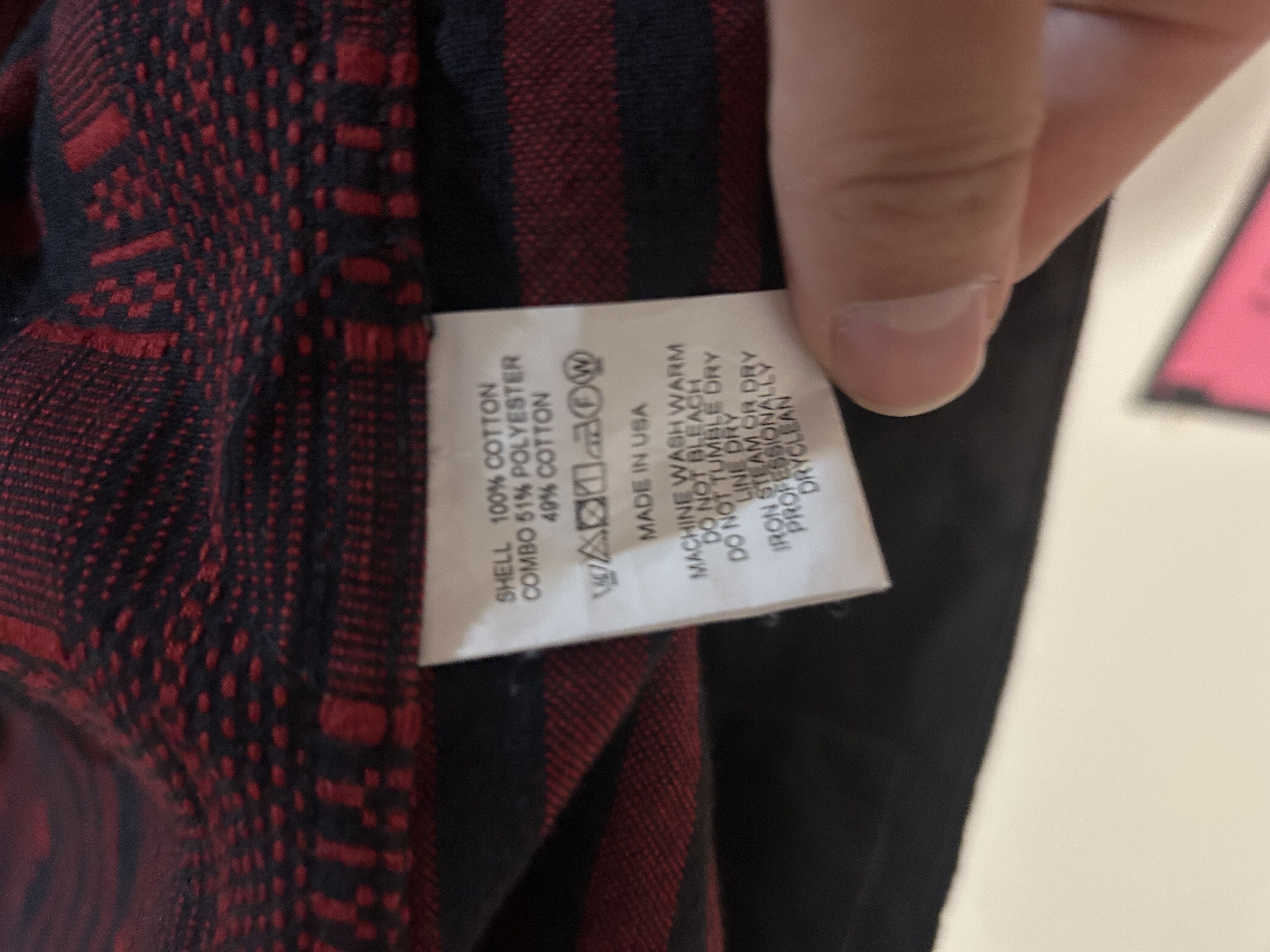 Engineered Garments Engineered Garments Red Black Patterned Work Shirt Size S Size US S / EU 44-46 / 1 - 6 Thumbnail