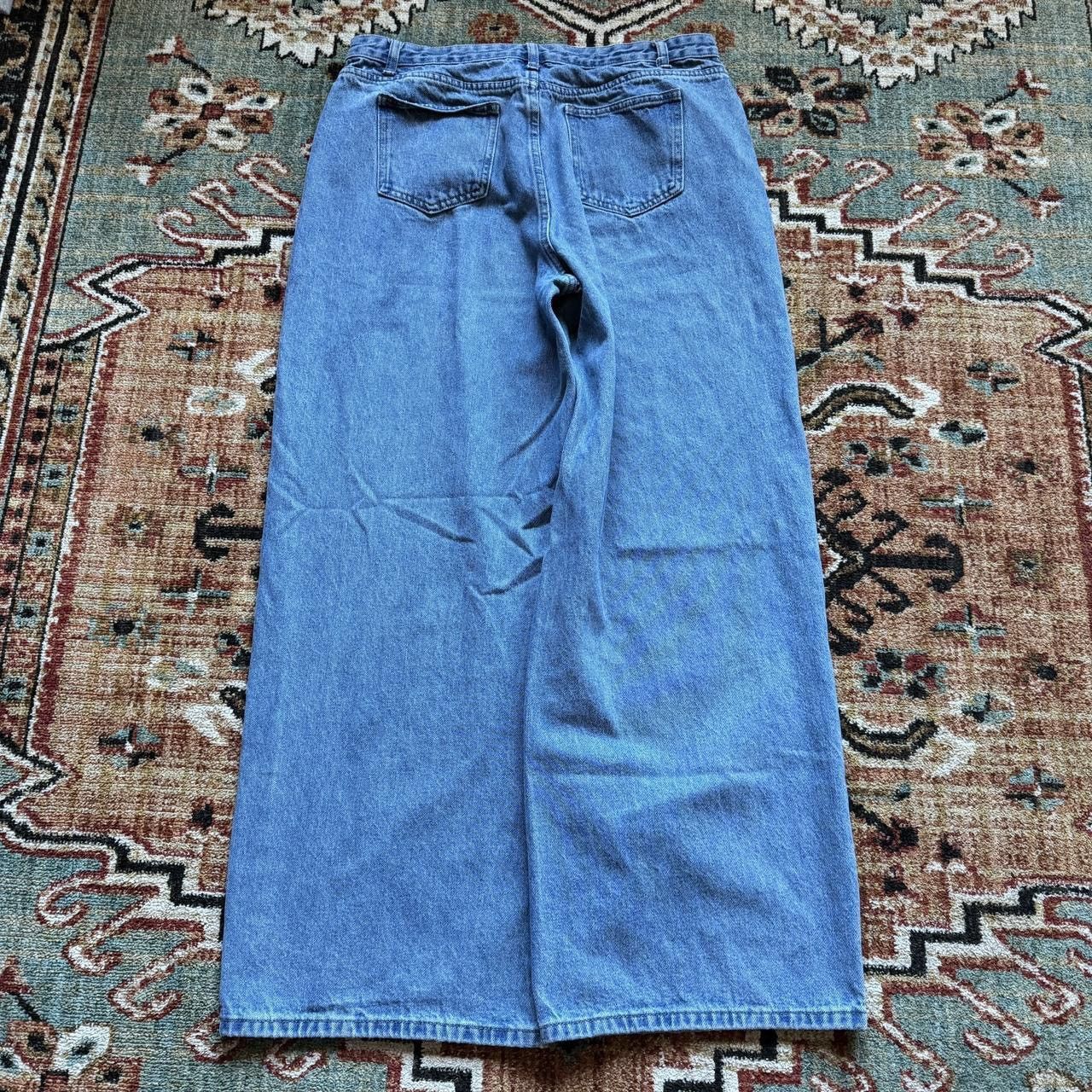 Japanese Brand Y2K Blue Wide-Leg Baggy Denim Jeans Size US 30 / EU 46 - 2 Thumbnail