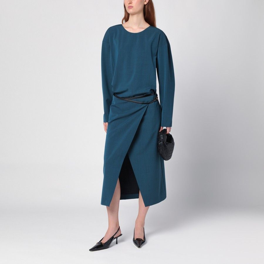 Philosophy di Lorenzo Serafini o1d2blof0924 Midi Dress in Blue Size S / US 4 / IT 40 - 2 Thumbnail