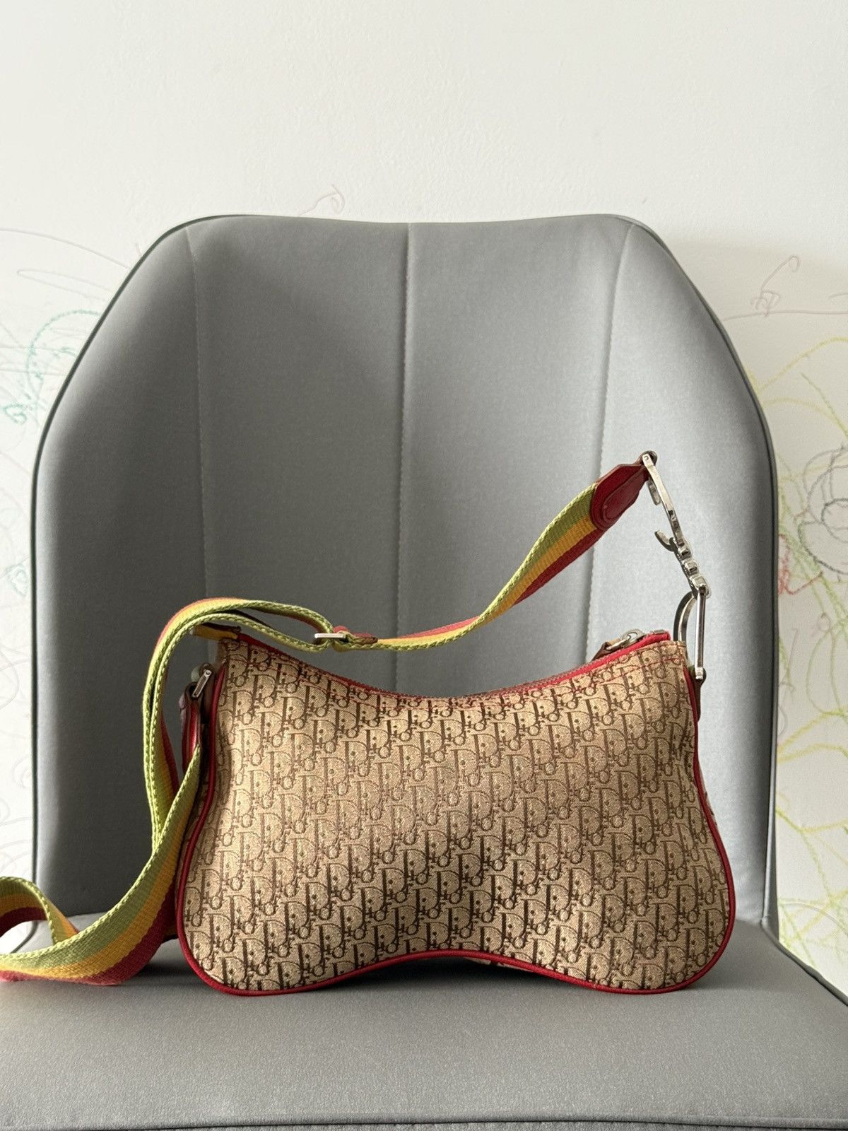 Dior Vintage Christian Dior John Galliano Saddle Rasta Bag Size ONE SIZE - 4 Thumbnail