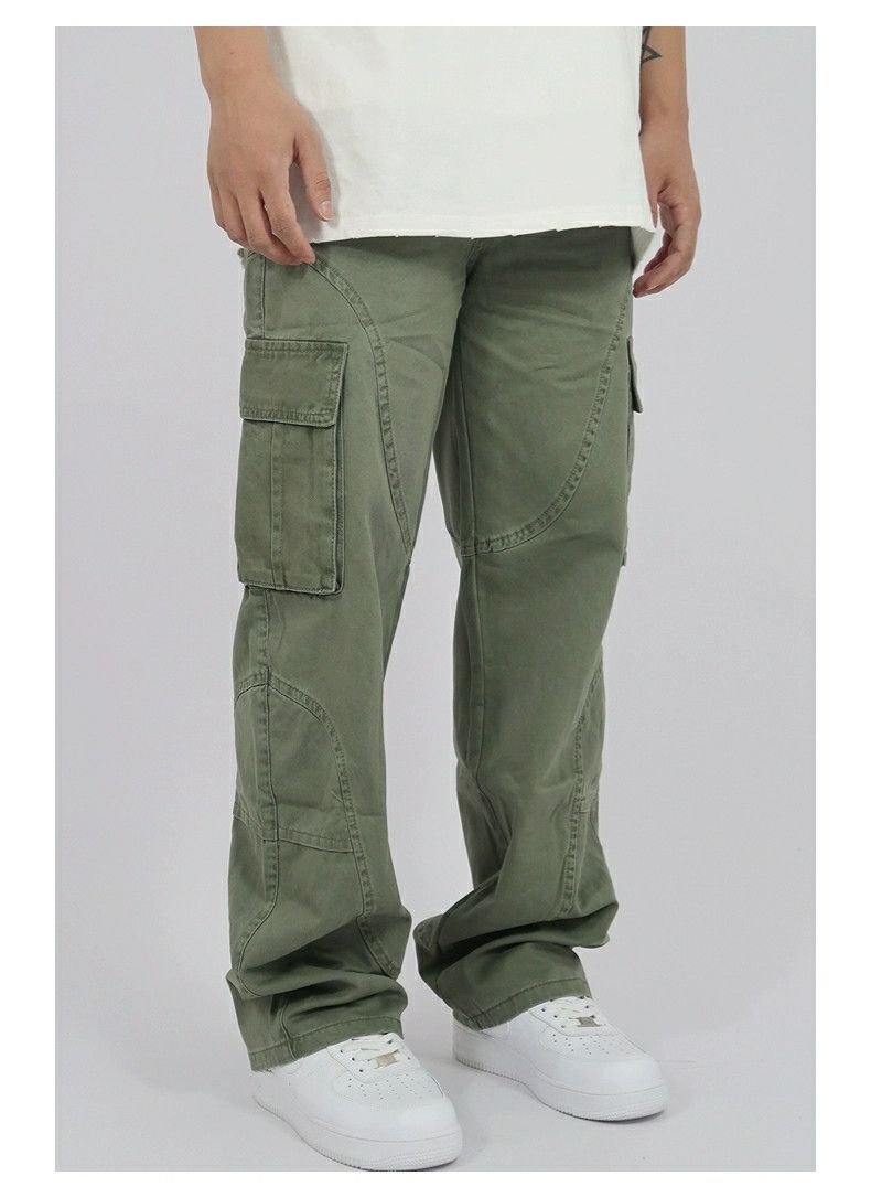 function carpenter washed faded military cargo pants