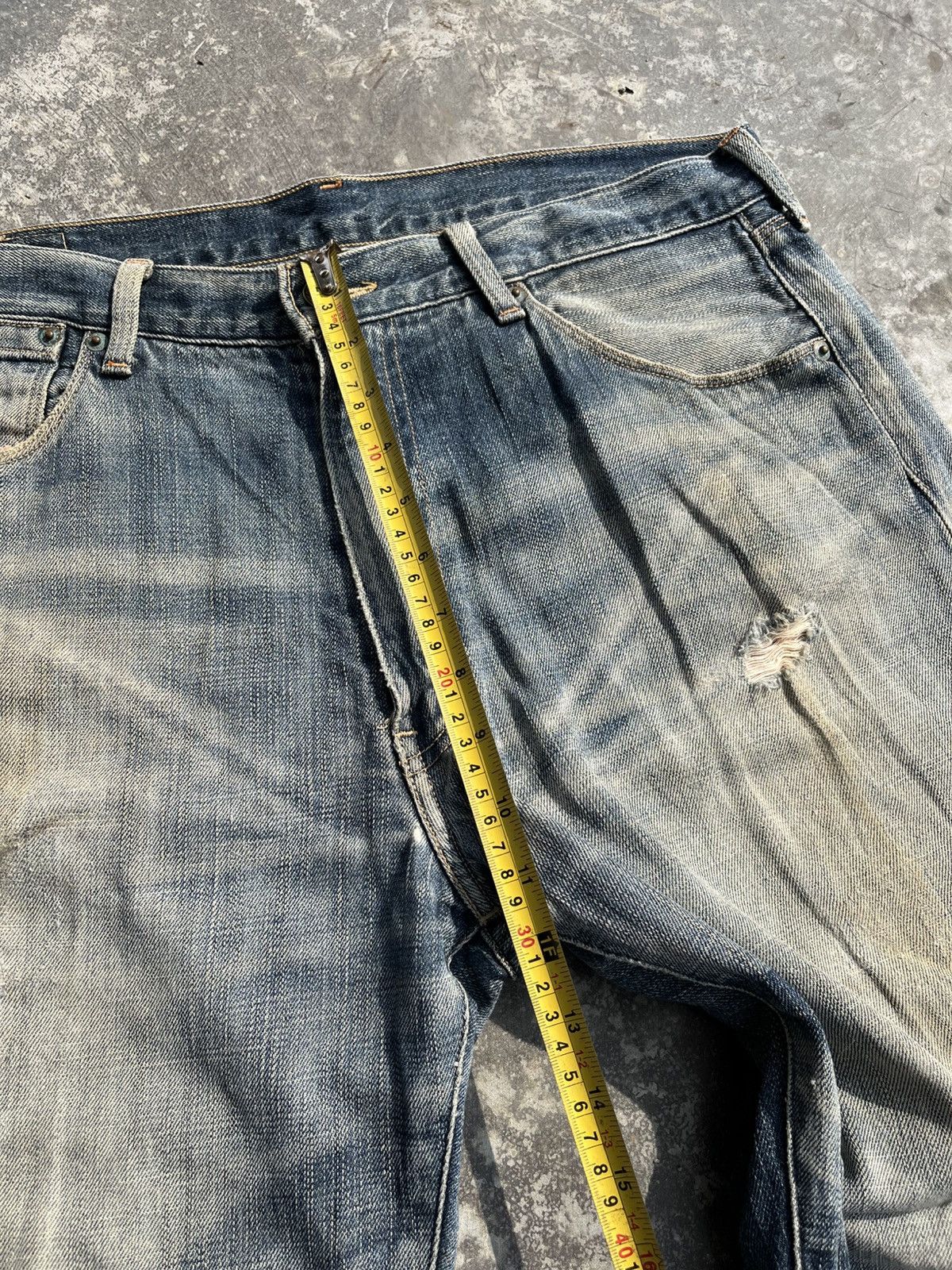 Hysteric Glamour × Levi's × Vintage Baggy 553 Selvadge Levis Blue Washed Denim Size US 34 / EU 50 - 11 Thumbnail