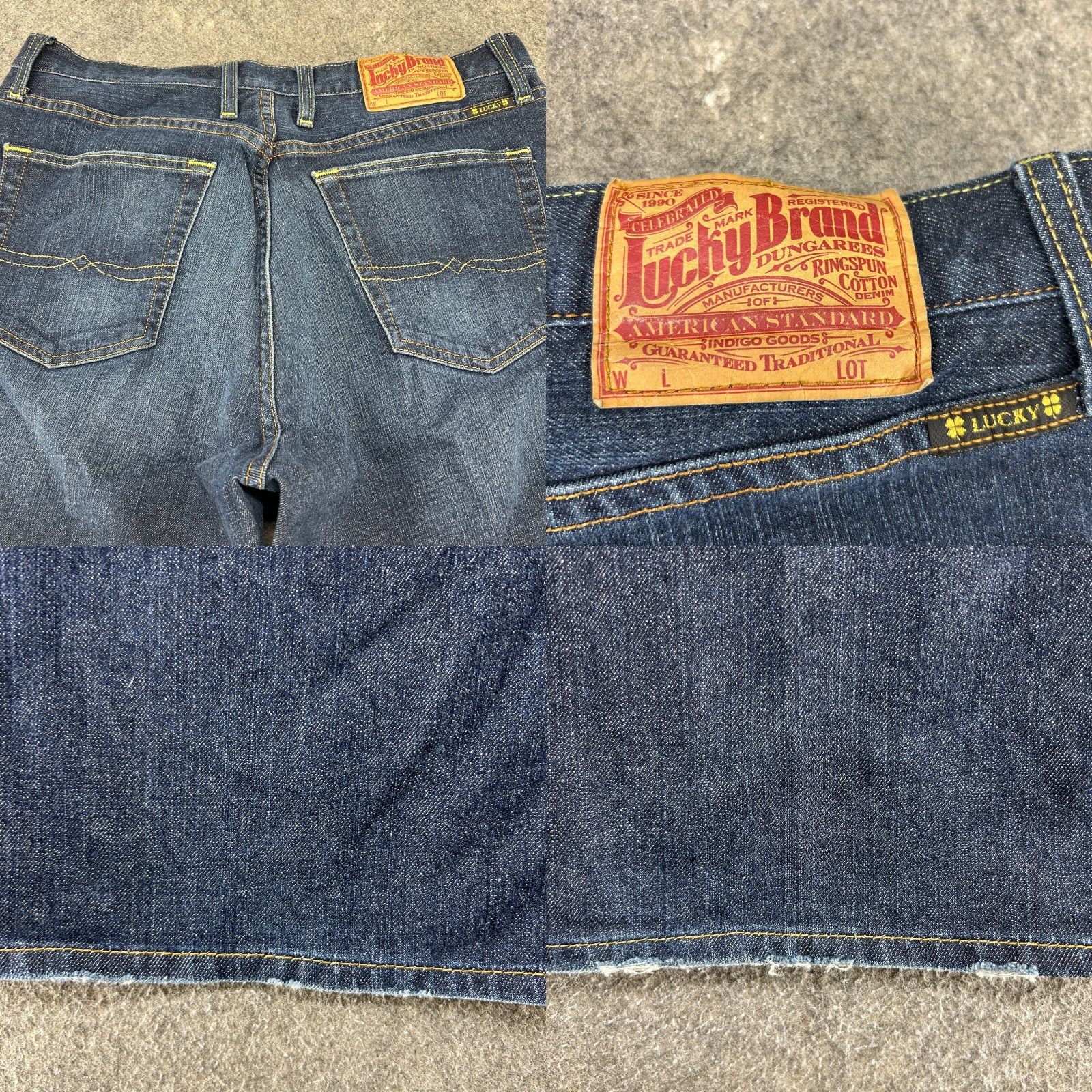 Lucky Brand VINTAGE Lucky Brand Jeans Mens 34x30 Blue Straight Classic Dark Baggy Loose Y2K Size US 34 / EU 50 - 8 Thumbnail