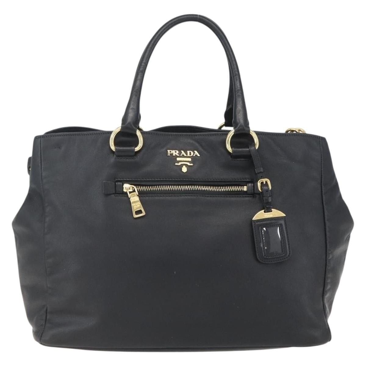 Prada Prada Leather Handbag Black Size ONE SIZE - 1 Thumbnail