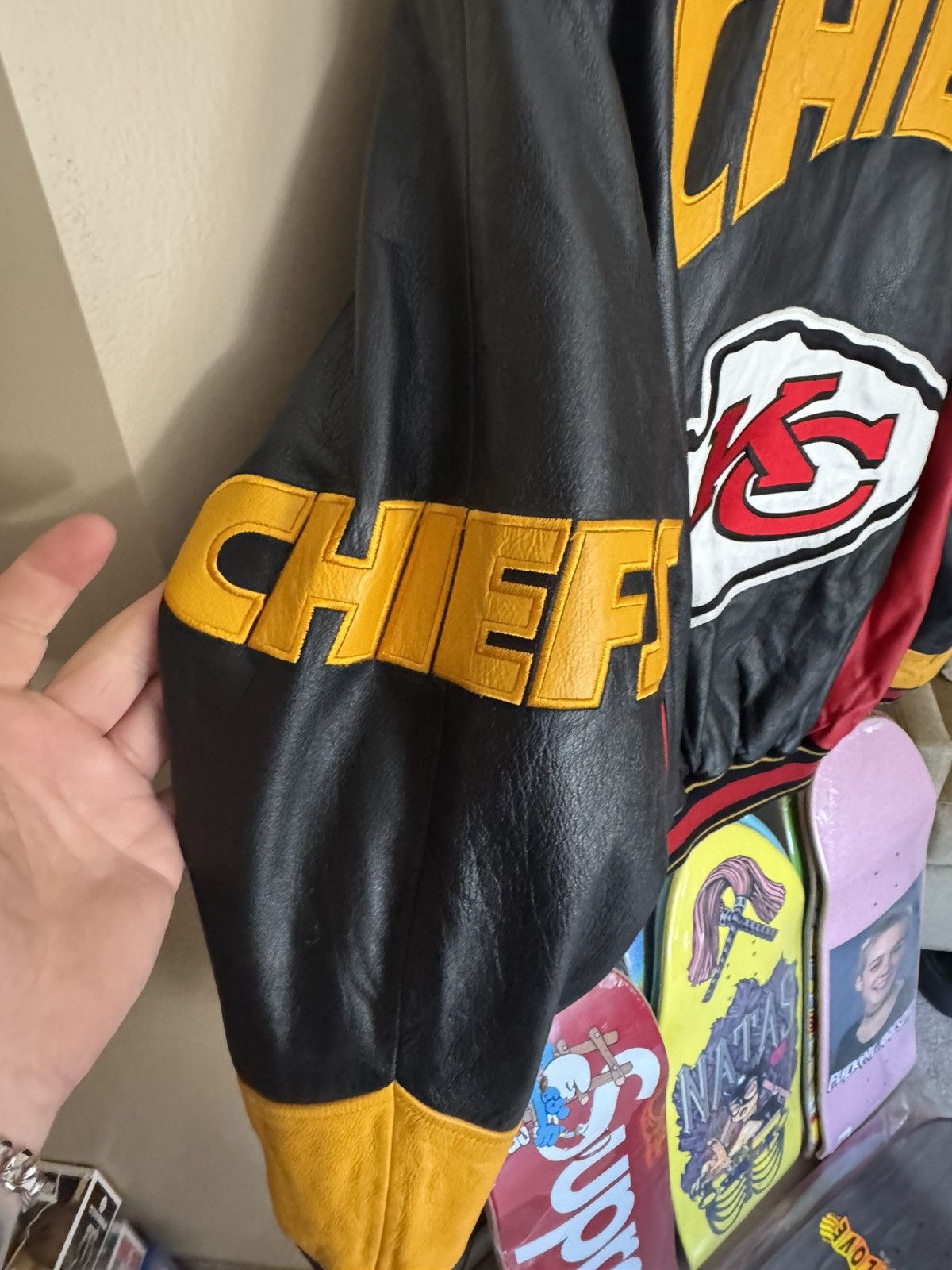 G-III Vintage 90s G-III Carl Banks Kansas City Chiefs Leather Size US M / EU 48-50 / 2 - 4 Thumbnail