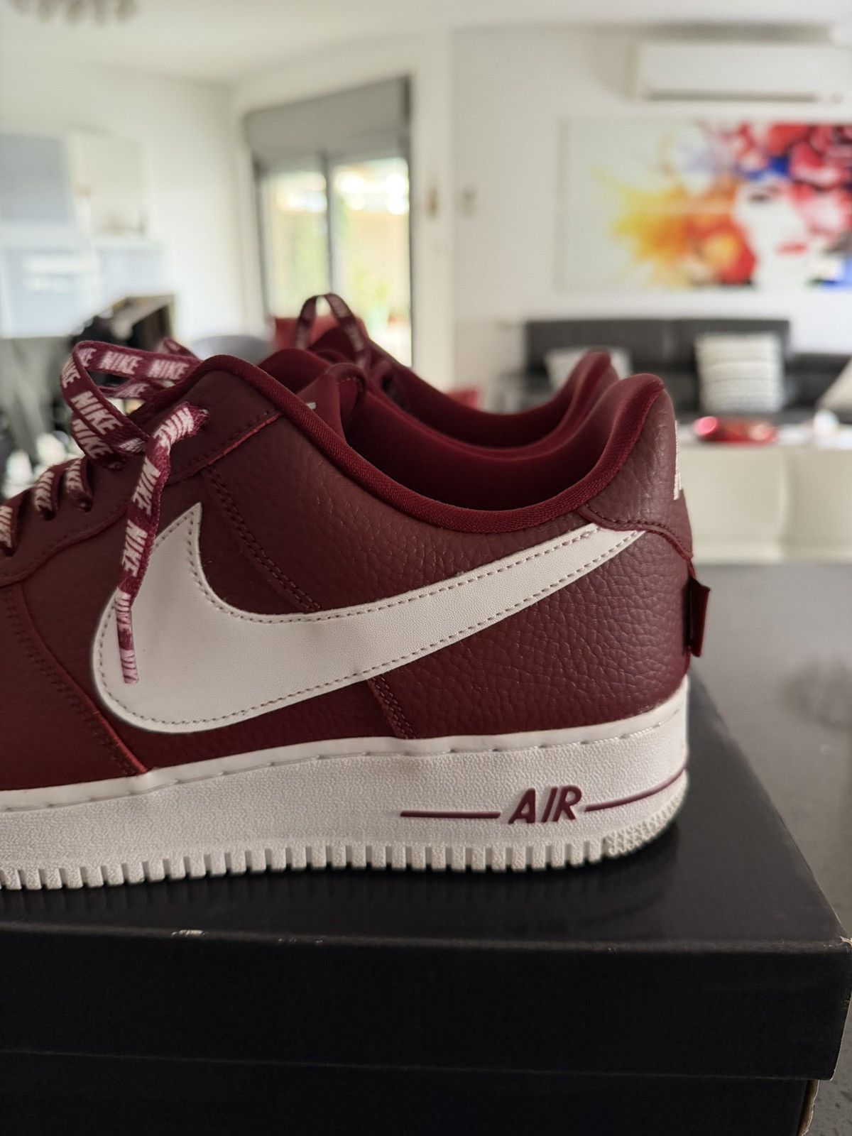 Nike Nike AF1 NBA Edition Burgundy 11.5US Size US 11.5 / EU 44-45 - 3 Thumbnail
