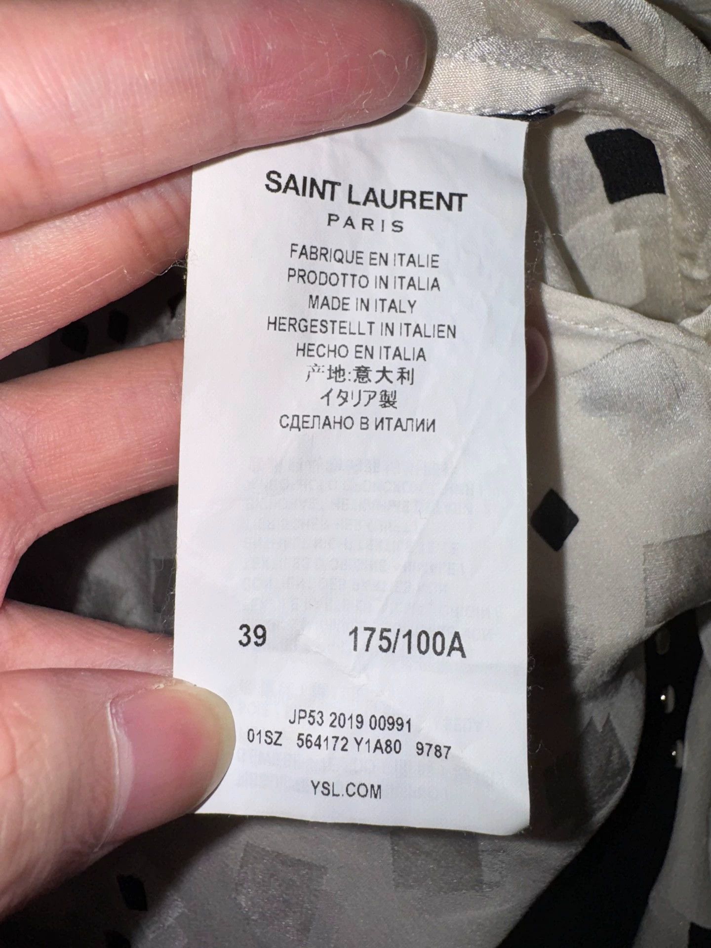 Saint Laurent Paris Authentic Saint Laurent SLP 20SSshirt made of mulberry silk. Size L / US 10 / IT 46 - 5 Thumbnail