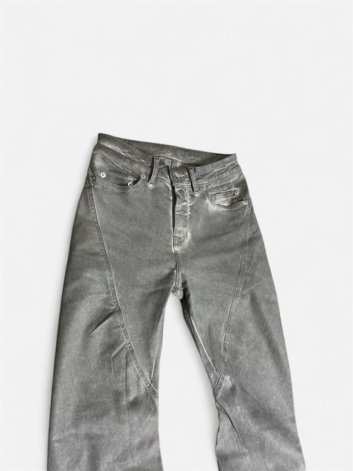 Rick Owens Drkshdw 2024 Rick Owens Waxed Bias Spiral Denim Size US 28 / EU 44 - 2 Thumbnail