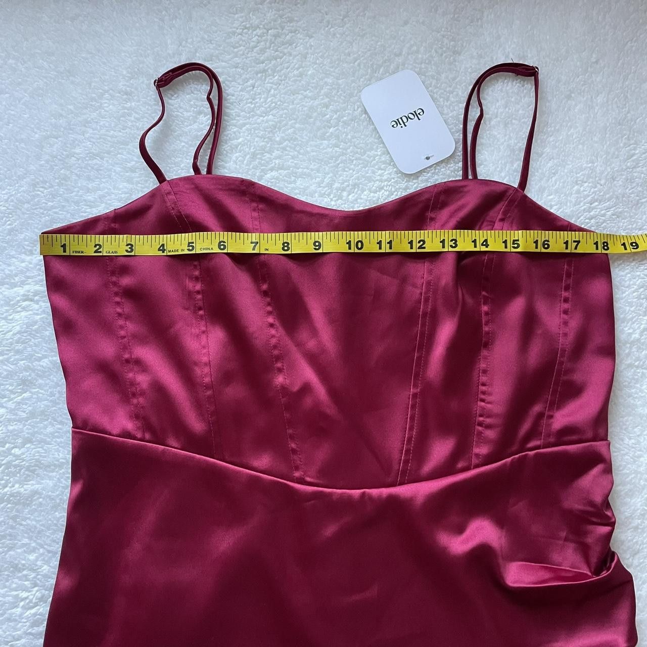 Other Elodie Red Satin Mini Dress Size L Size L / US 10 / IT 46 - 6 Thumbnail