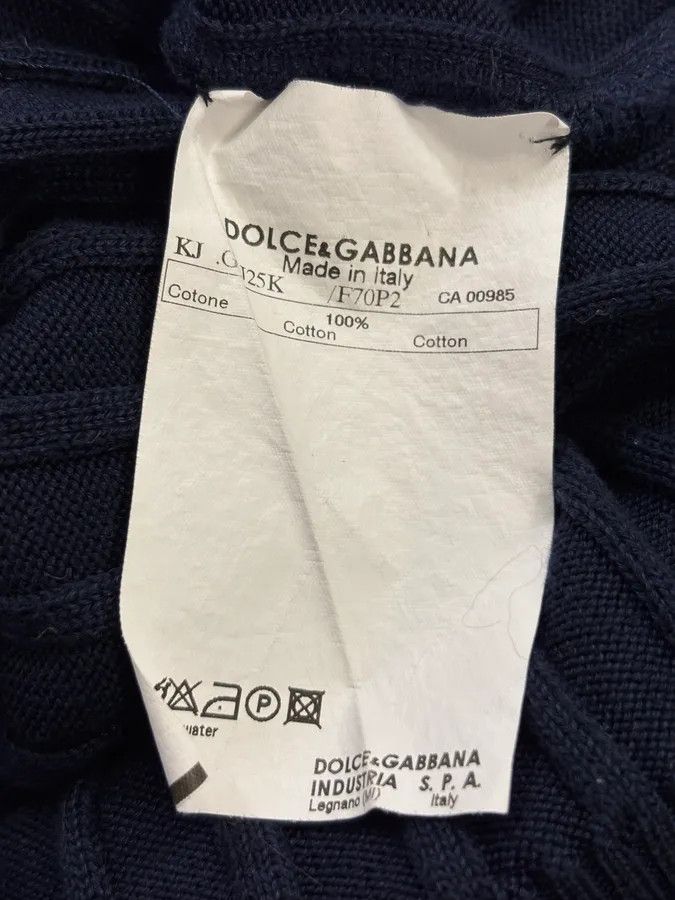Dolce & Gabbana AW2006 Dolce & Gabbana Navy Buttoned Wool Sweater Size US M / EU 48-50 / 2 - 10 Thumbnail
