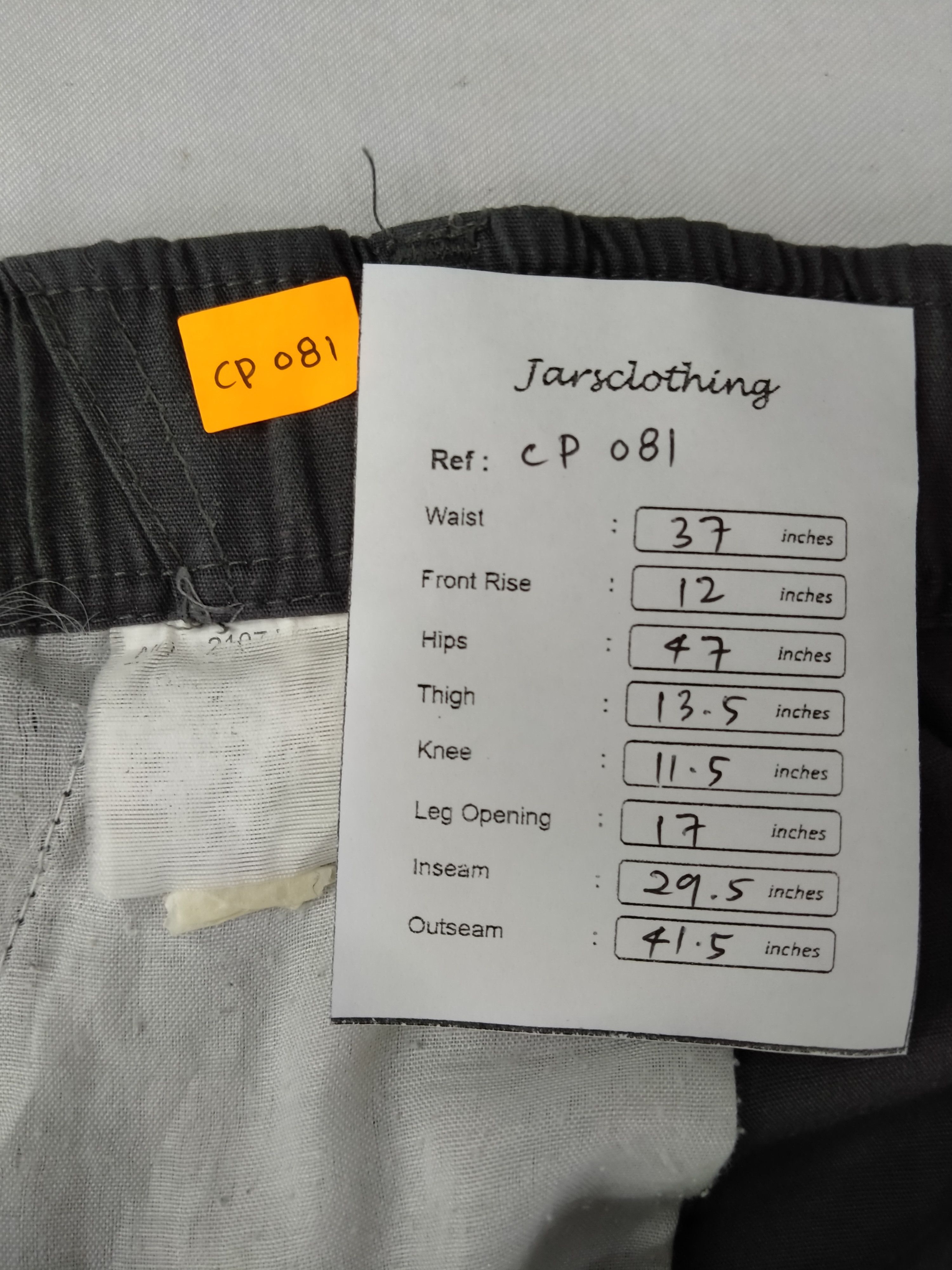 Japanese Brand Elastic/Drawstring Waist Japanese Brand Cargo 37x29.5 -CP081 Size US 37 - 6 Thumbnail
