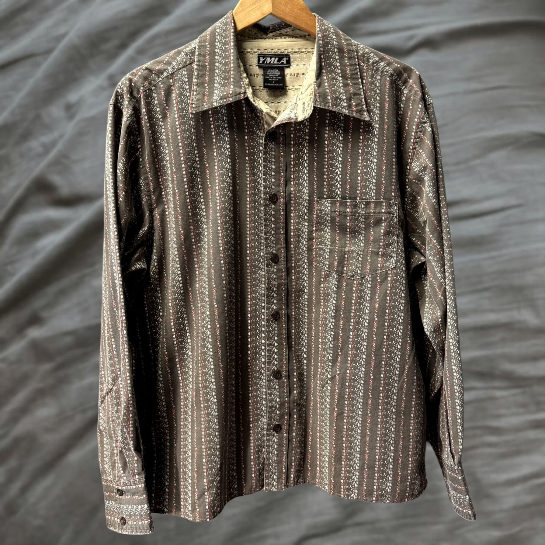 Etro YMLA Shirt Mens Large Patterned Button Up Long Sleeve Pocket Retro Shirt Size US L / EU 52-54 / 3 - 1 Thumbnail