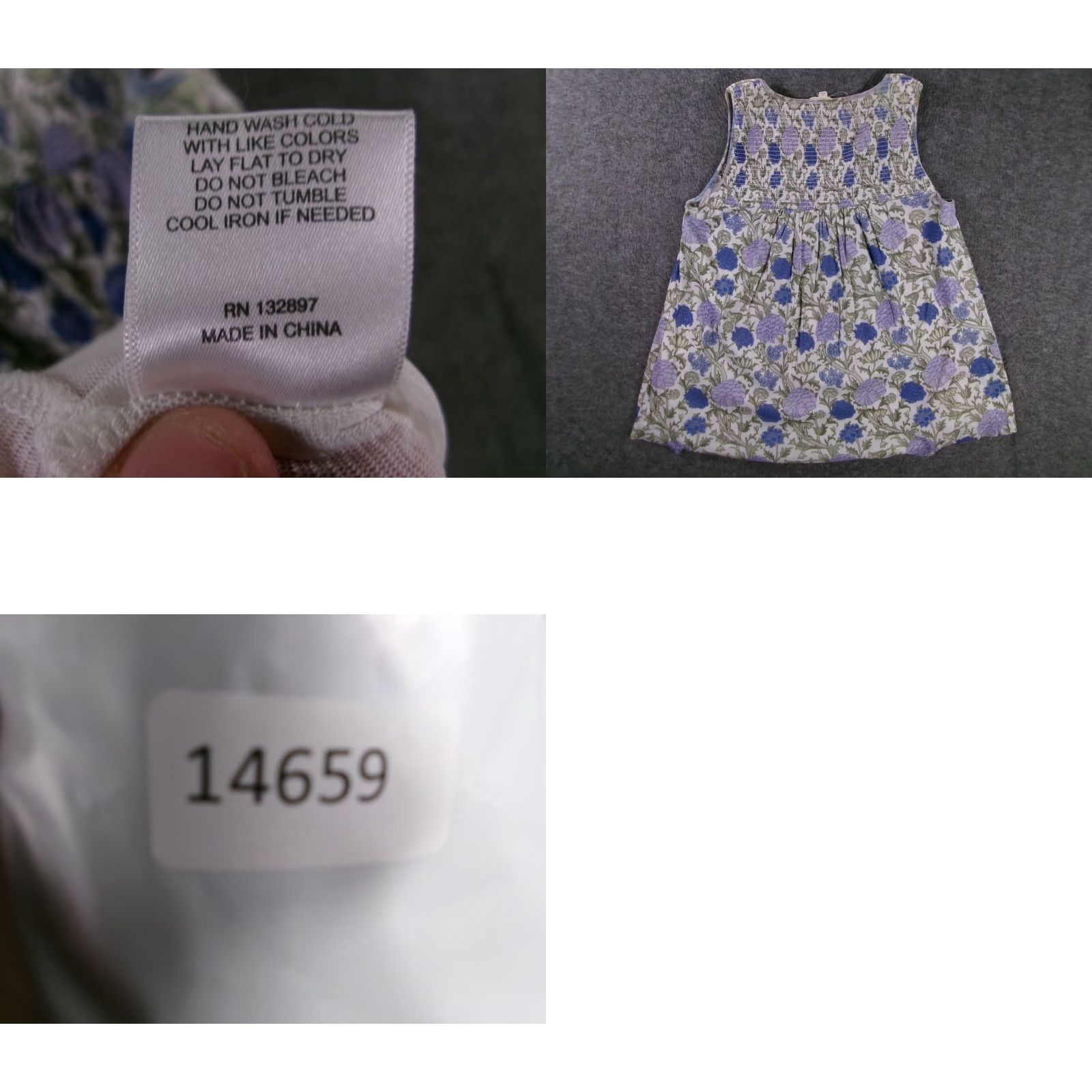 Vintage Jane Delaney Tank Top Women Medium White Floral Smocked Costal Casual Resort Flowy Size M / US 6-8 / IT 42-44 - 8 Thumbnail