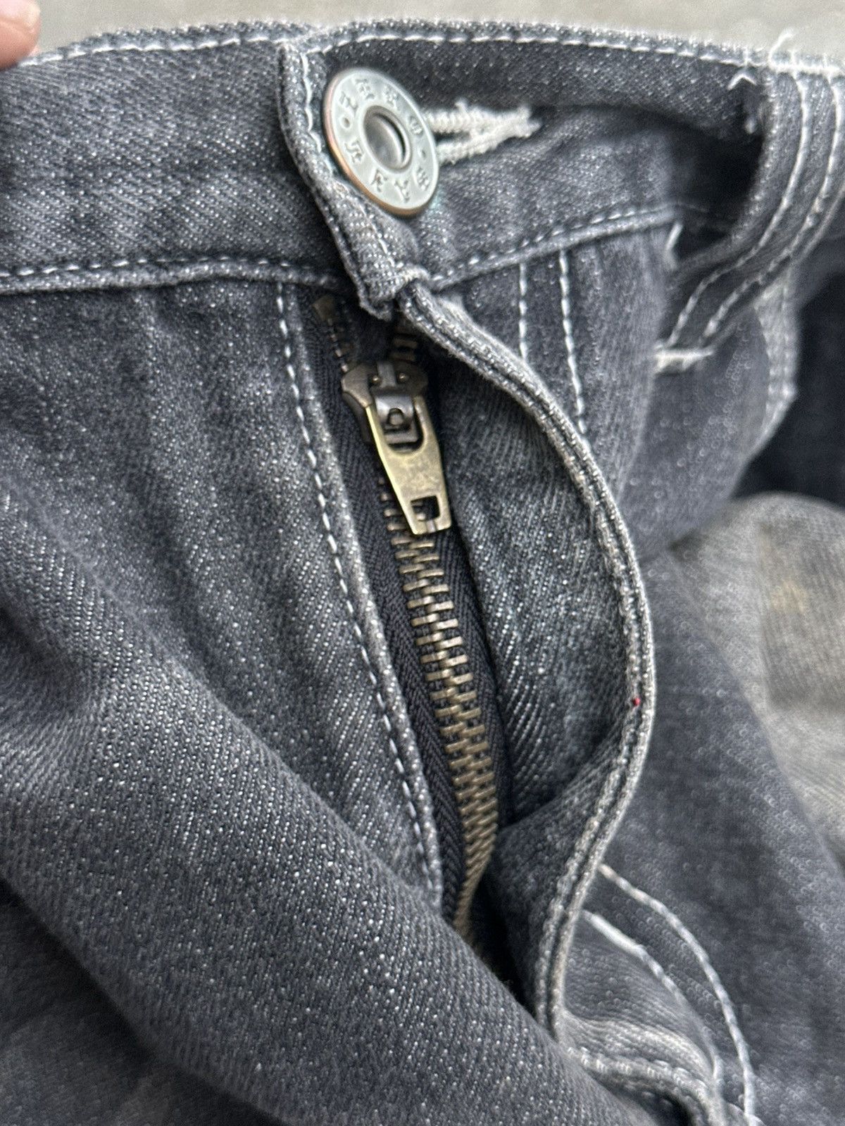 Designer Japanese Brand Zero Sail Distressed Claw Mark Flare Denim Size US 28 / EU 44 - 19 Thumbnail
