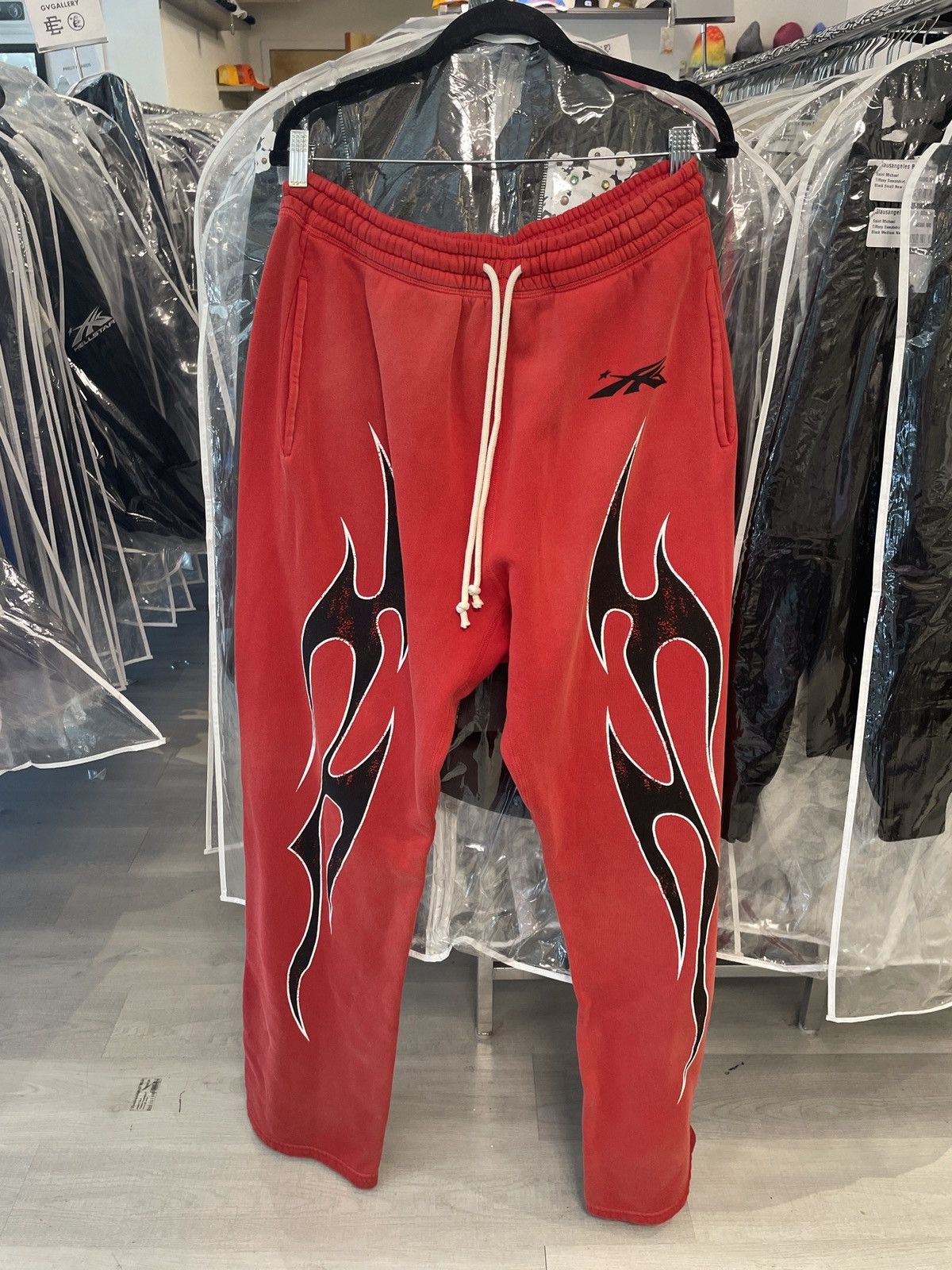 HELLSTAR Hellstar Future Flames Flare Sweatpants Size US 36 / EU 52 - 1 Thumbnail