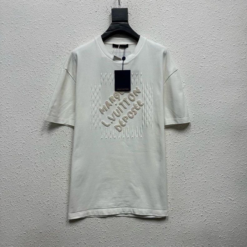 Louis Vuitton Louis Vuitton 24FW Co-branded Beaded Letter LOGO Short Slee Size US XL / EU 56 / 4 - 1 Thumbnail