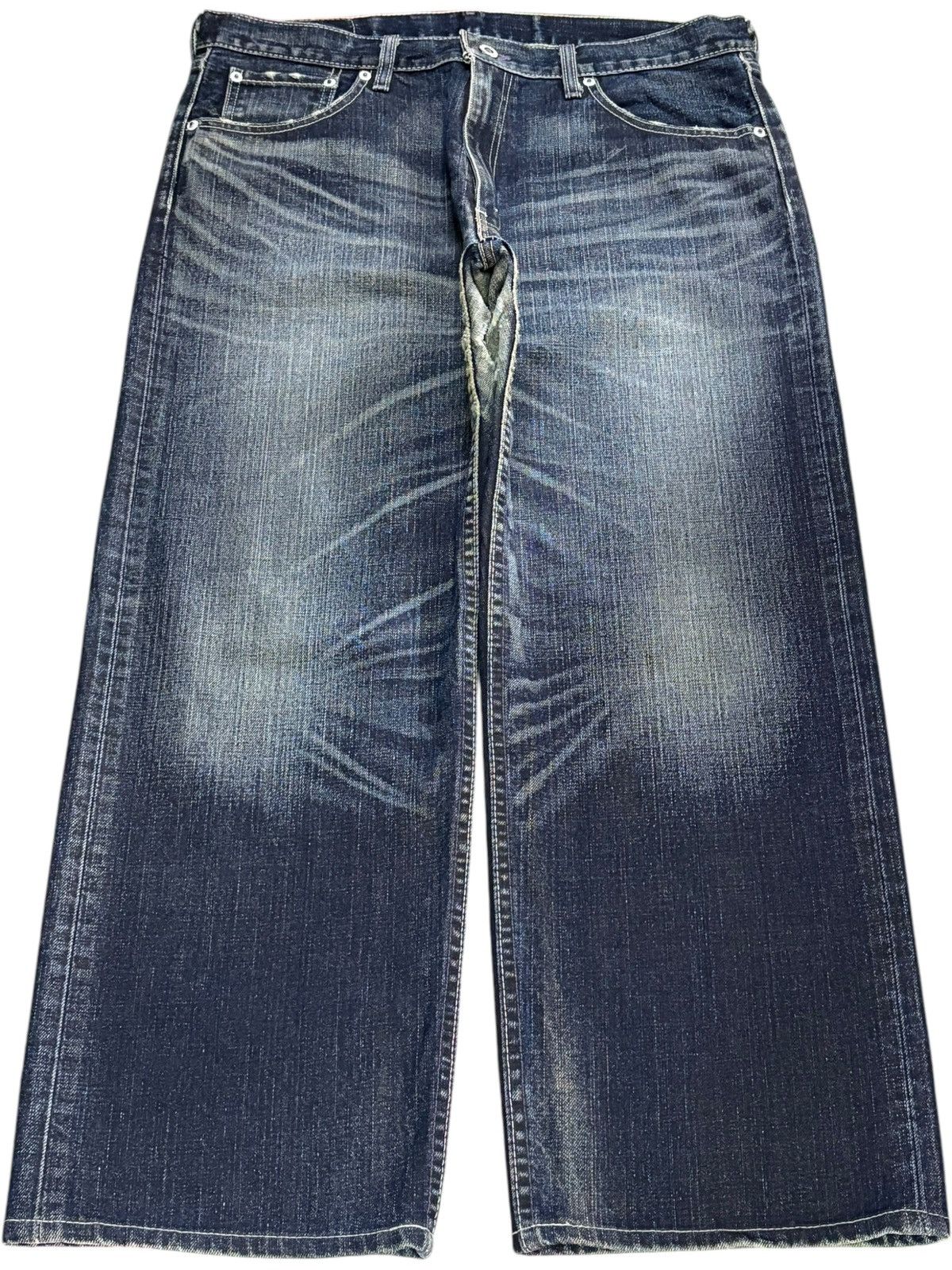 Levi's Vintage 90s Levis 503 Blue Wash Distressed Loose Baggy Jeans Size US 36 / EU 52 - 1 Thumbnail