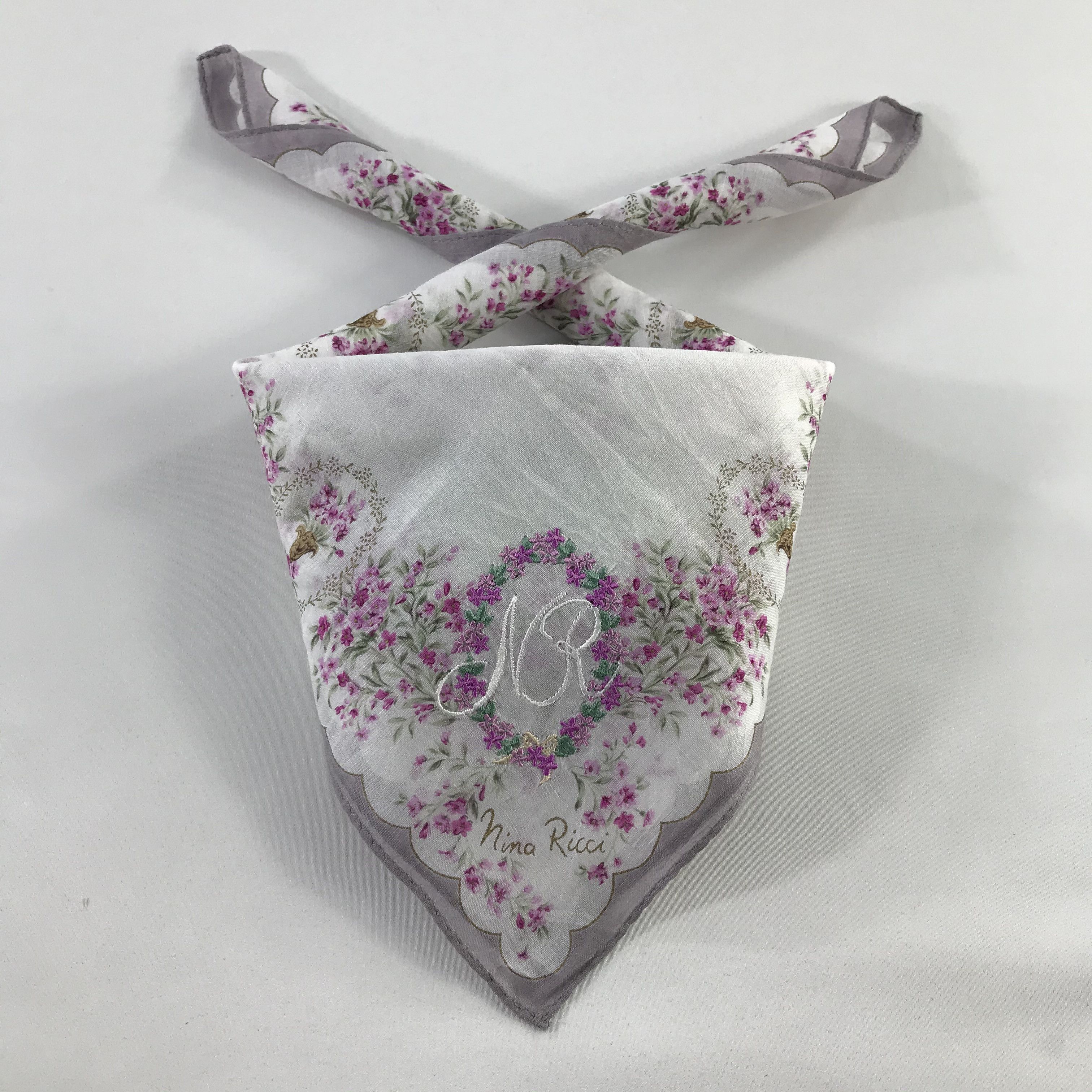 Nina Ricci × Vintage Nina Ricci Bandana / Handkerchief / Neckerchief - S652 Size ONE SIZE - 3 Thumbnail