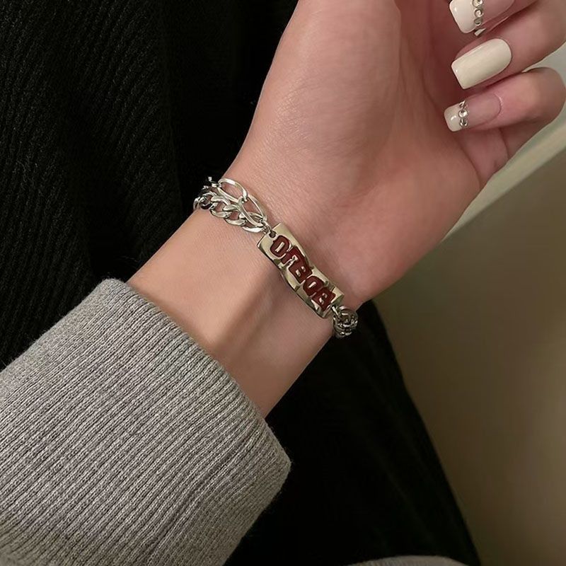 Jewelry Hip-hop Bracelet Y2K Punk Chain Gotch Bracelets Chains Size ONE SIZE - 4 Thumbnail
